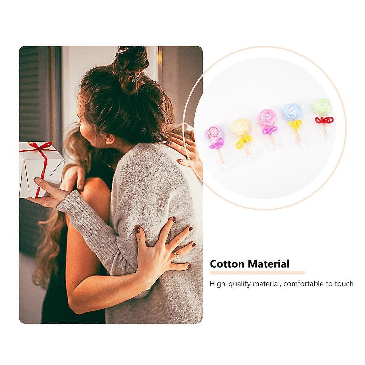 Assorted Color Creative Face Towel for Decoration 10Pcs Wedding Gift