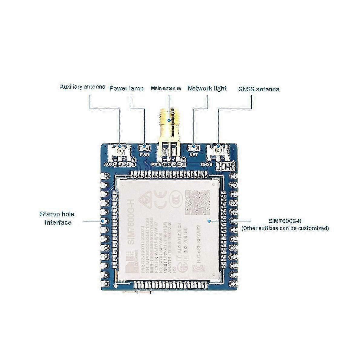 Sim7600g h 4g Module With Sma Antenna Welded Pin Global Multi band 4g/3g/2g Communication Module W