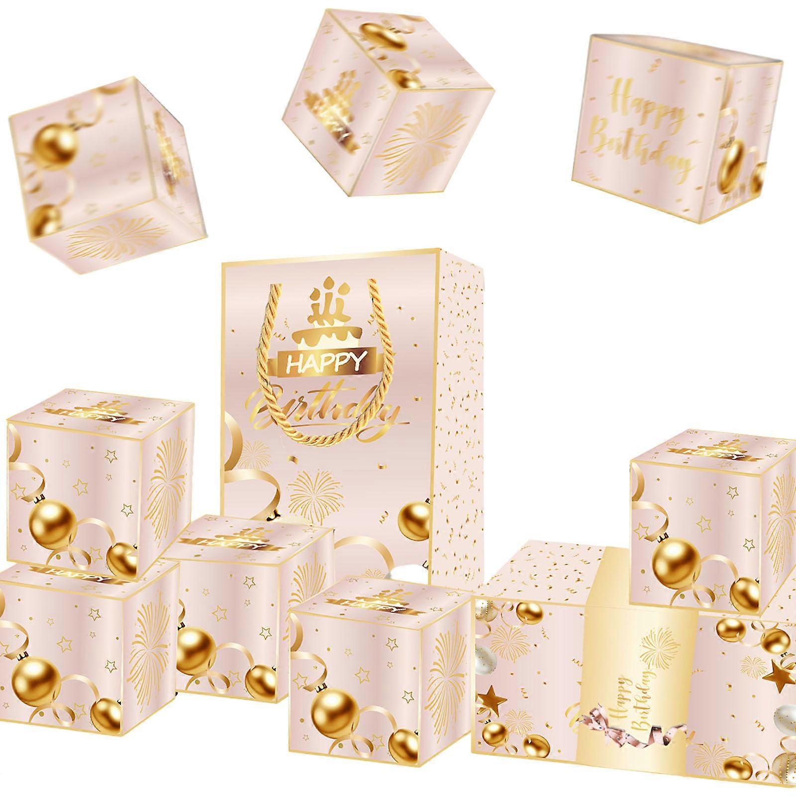 Spring Loaded Reusable Birthday Surprise Container 10 Customizable Slots Money Holder Case For Event And Travel  B