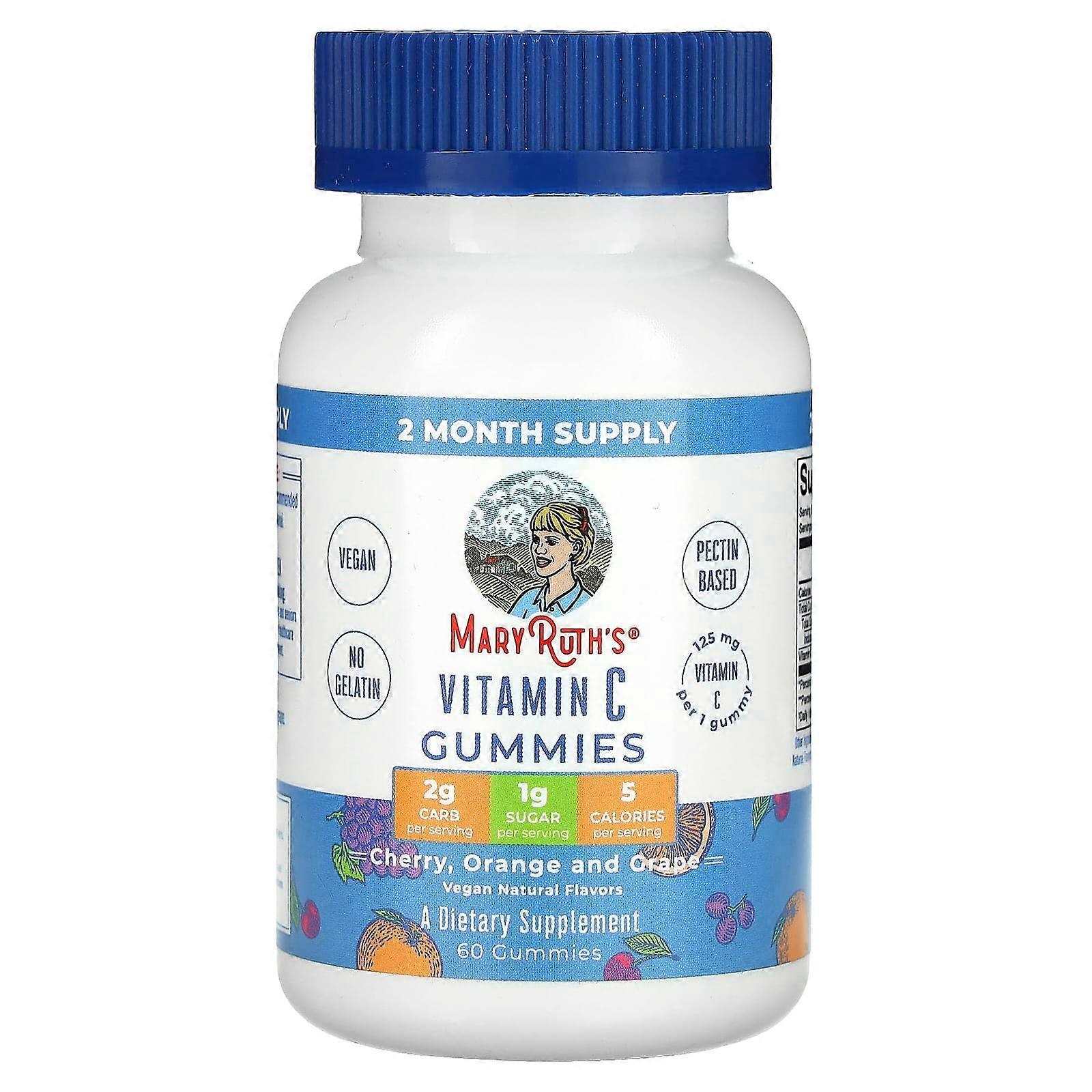 Vitamin C Gummies, Cherry, Orange and Grape, 125 mg , 60 Gummies