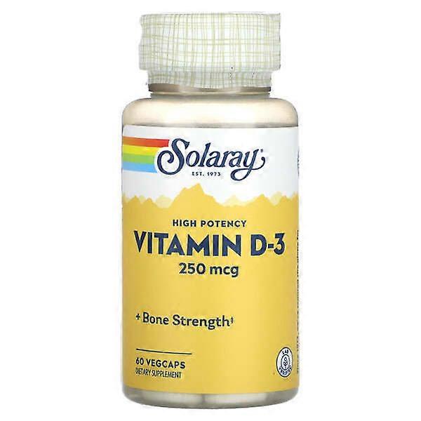 Solaray, High Potency Vitamin D-3, 250 mcg, 60 Vegcaps