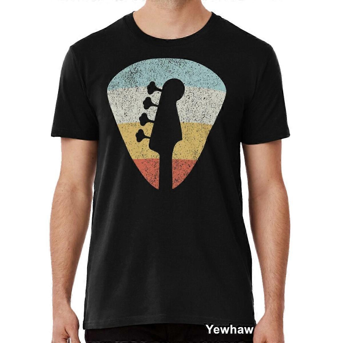 Retro basist gitarr plocka T-shirt basist huvud
