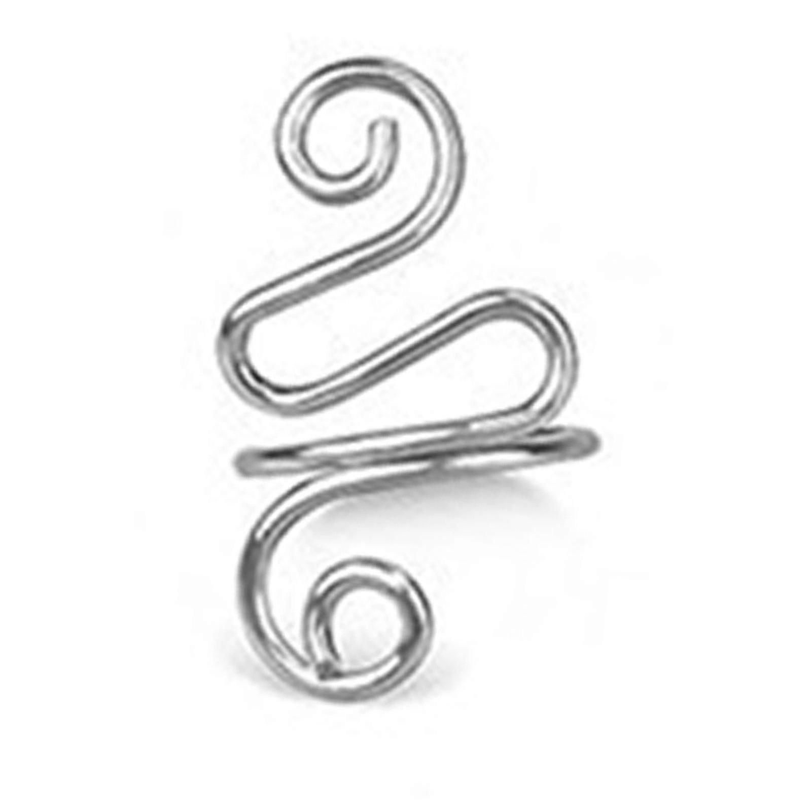 Crochet Tension Ring Alloy Adjustable Bendable Yarn Tension Control Ring for DIY White