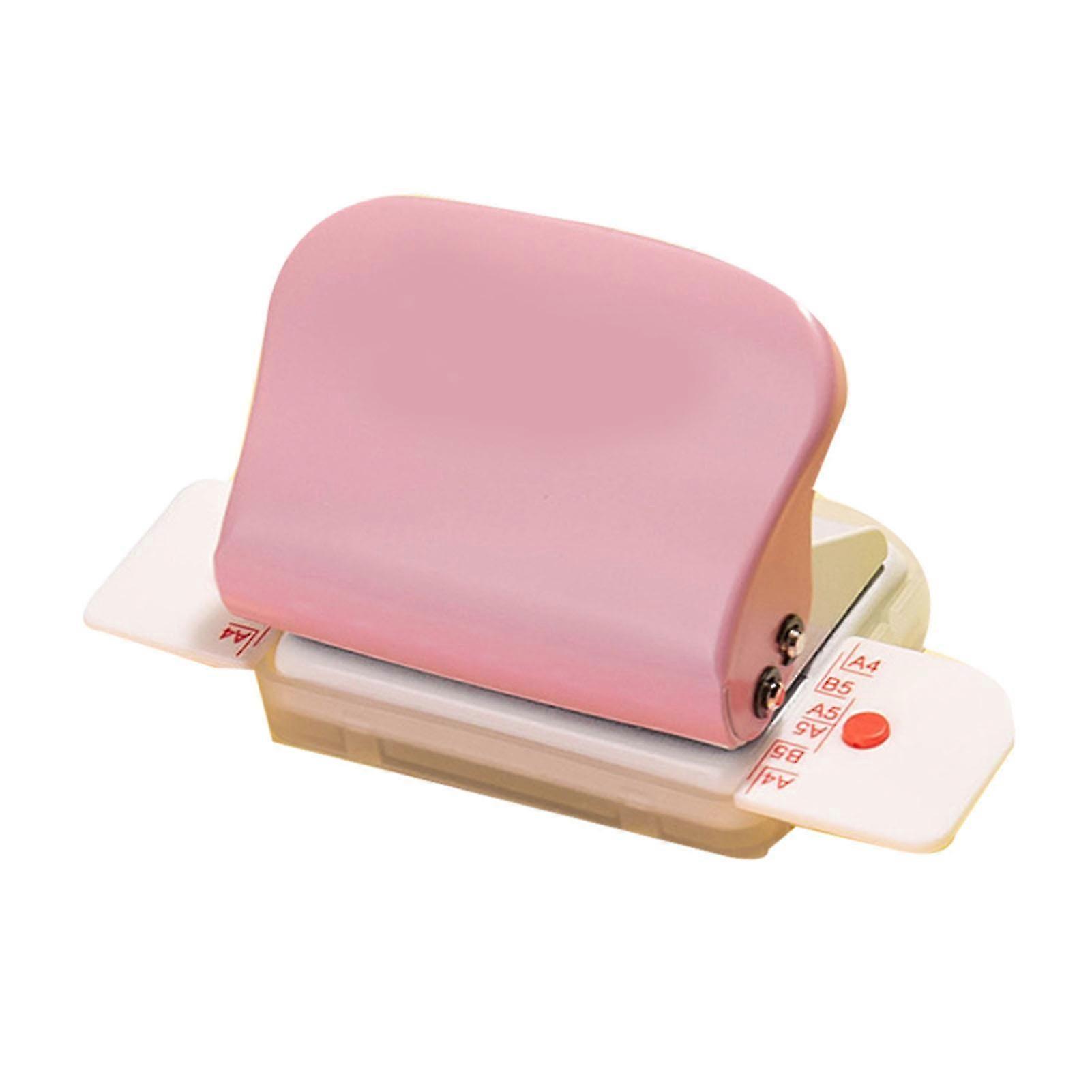 Mini Book Binding Machine Multiple Holes Fast Accurate Manual Coil Binding Machine for Office School Home Pink