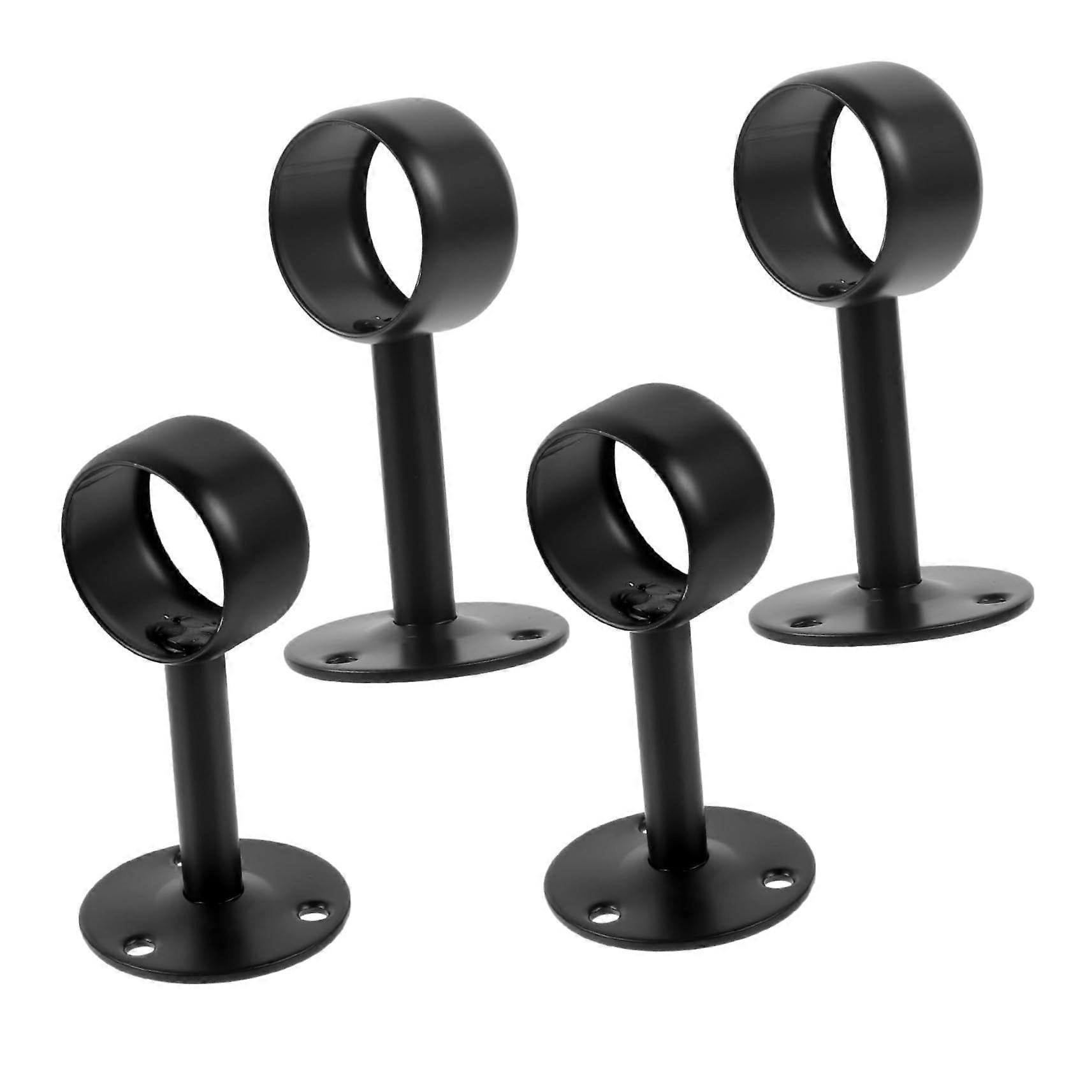 Stainless Steel Ceiling Curtain Rod Brackets 4Pack CorrosionResistant CeilingMount SpaceSaving