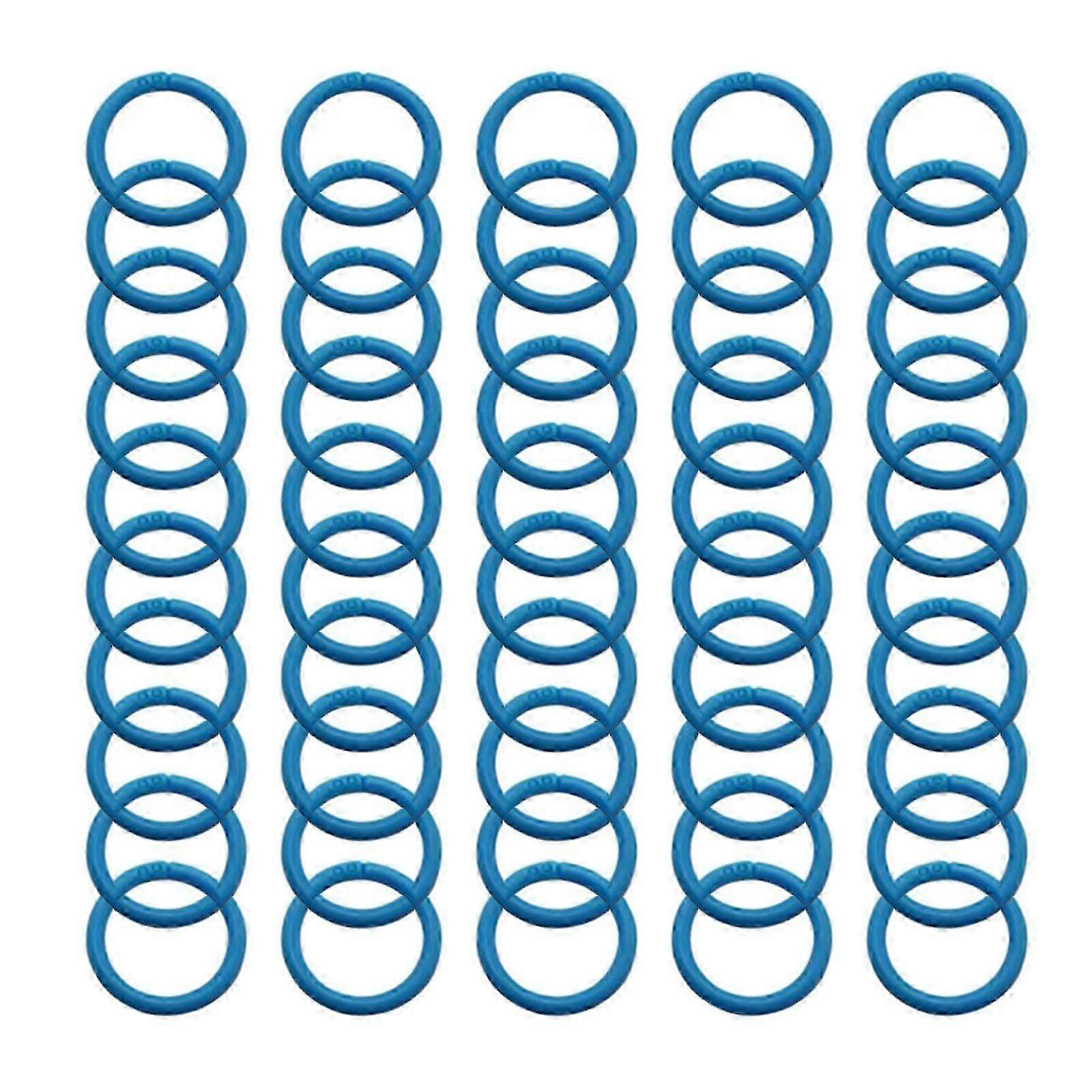 50pcs Colorful Double Buckle Book Rings for Scrapbook Binding and Loose Leaf Storage