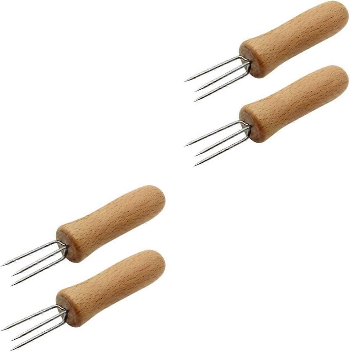 Stainless steel barbecue fork corn fork barbecue metal fork carving fork