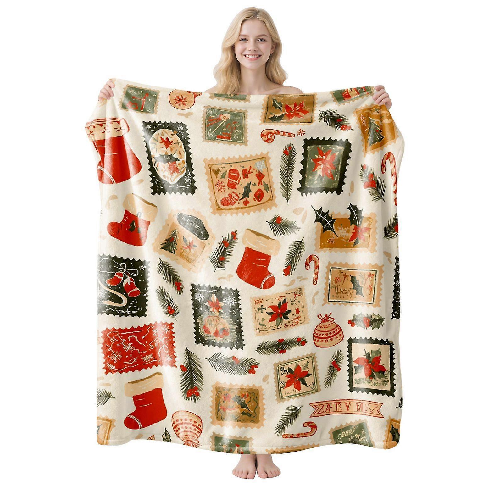 Christmas-Themed Flannel Blankets   Based -130*150