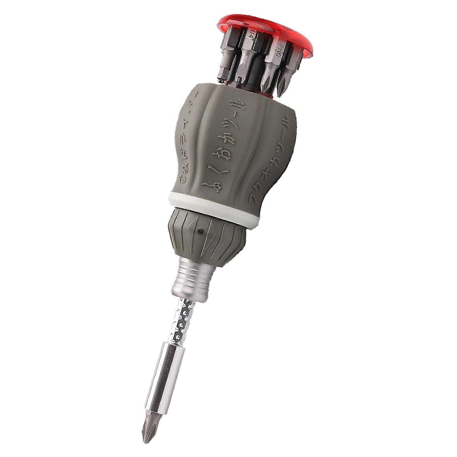 Portable 8Bits Magnetic Ratchet Set Ergonomic Grip Adjustable Length Metal Base Kit