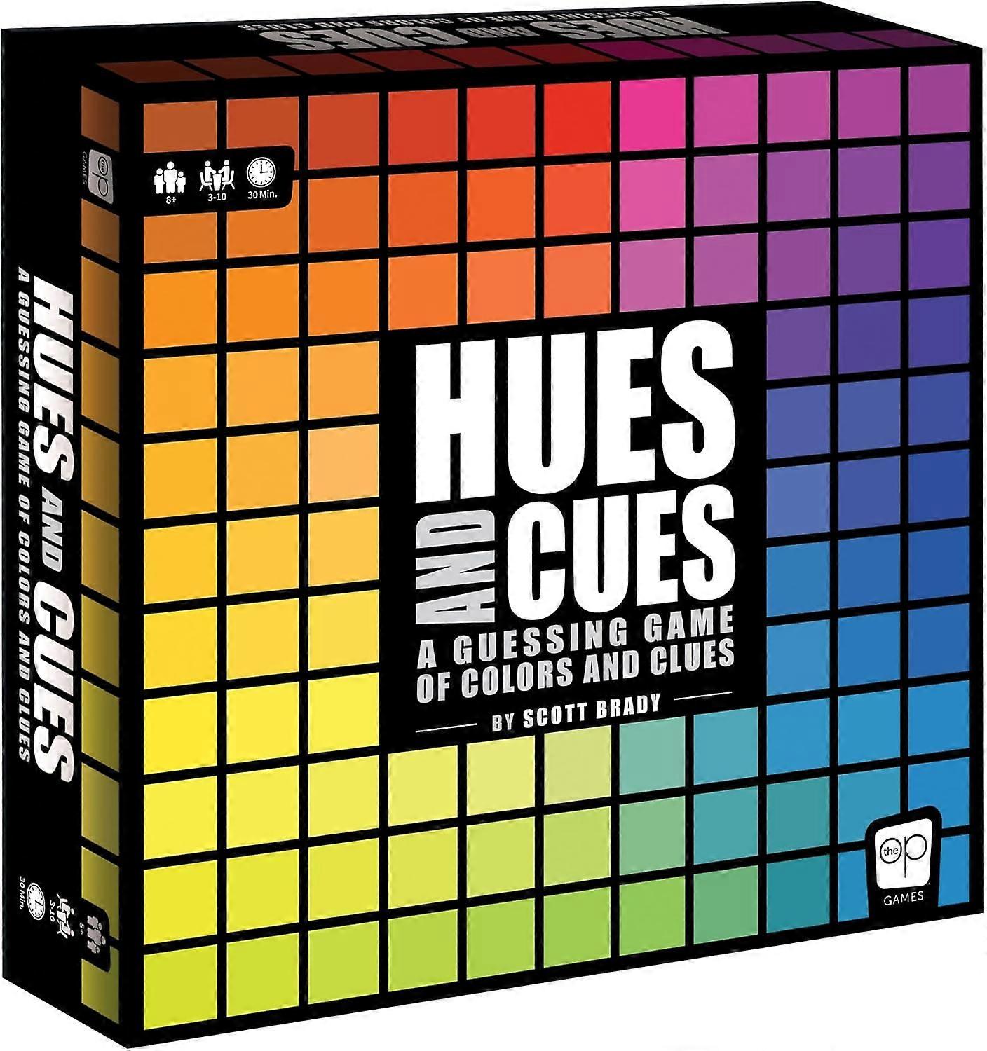 USAopoly | Hues and Cues | Guessing Board Game  | 30 Minutes Playing Time