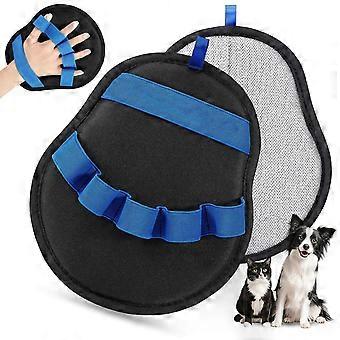 Pet Hair Removers Glove High Density Polyester Fiber Grooming Brush With Massage Function For Dog Cats  Red