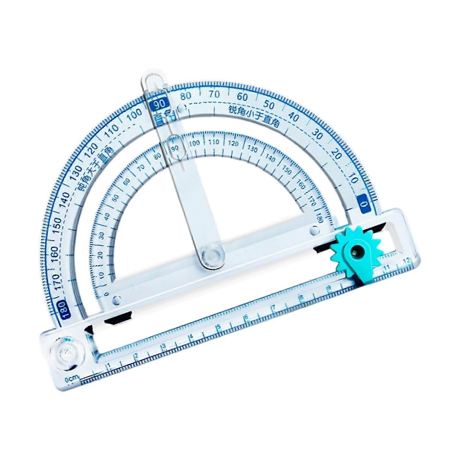 Multifunctional Protractor with Adjustable Circle Drawing Ruler and Angles Ruler for Architect Student Drafting Project  Trumpet Activity cor