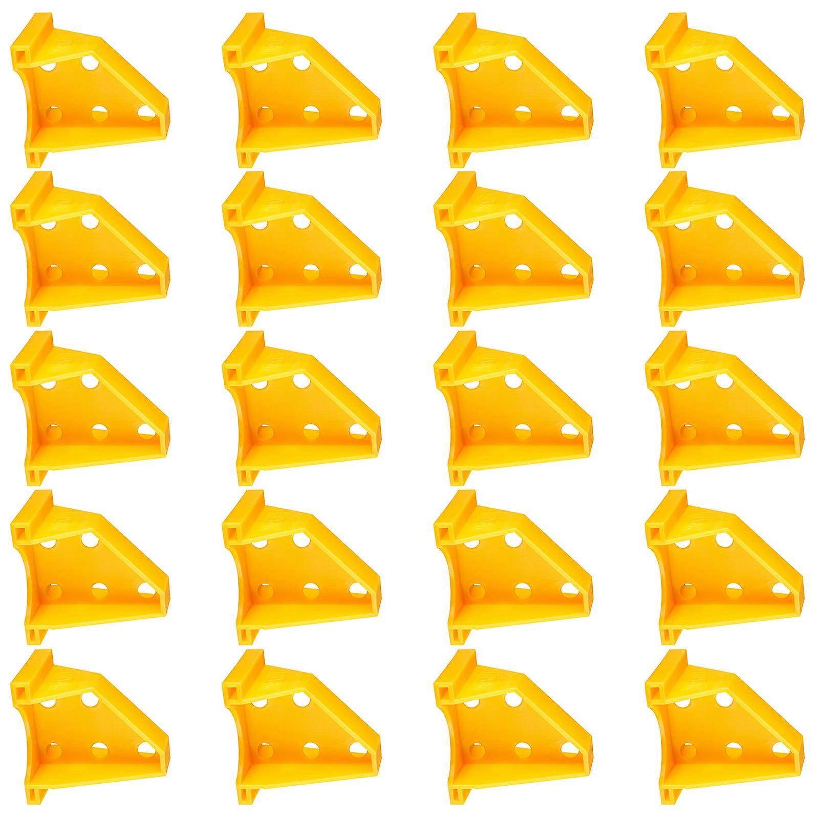 20Pcs Plastic Wood Shims Spacers Wedges Double Head Design Suitable For Efficient DIY Projects Narrow Space Applications  Yellow