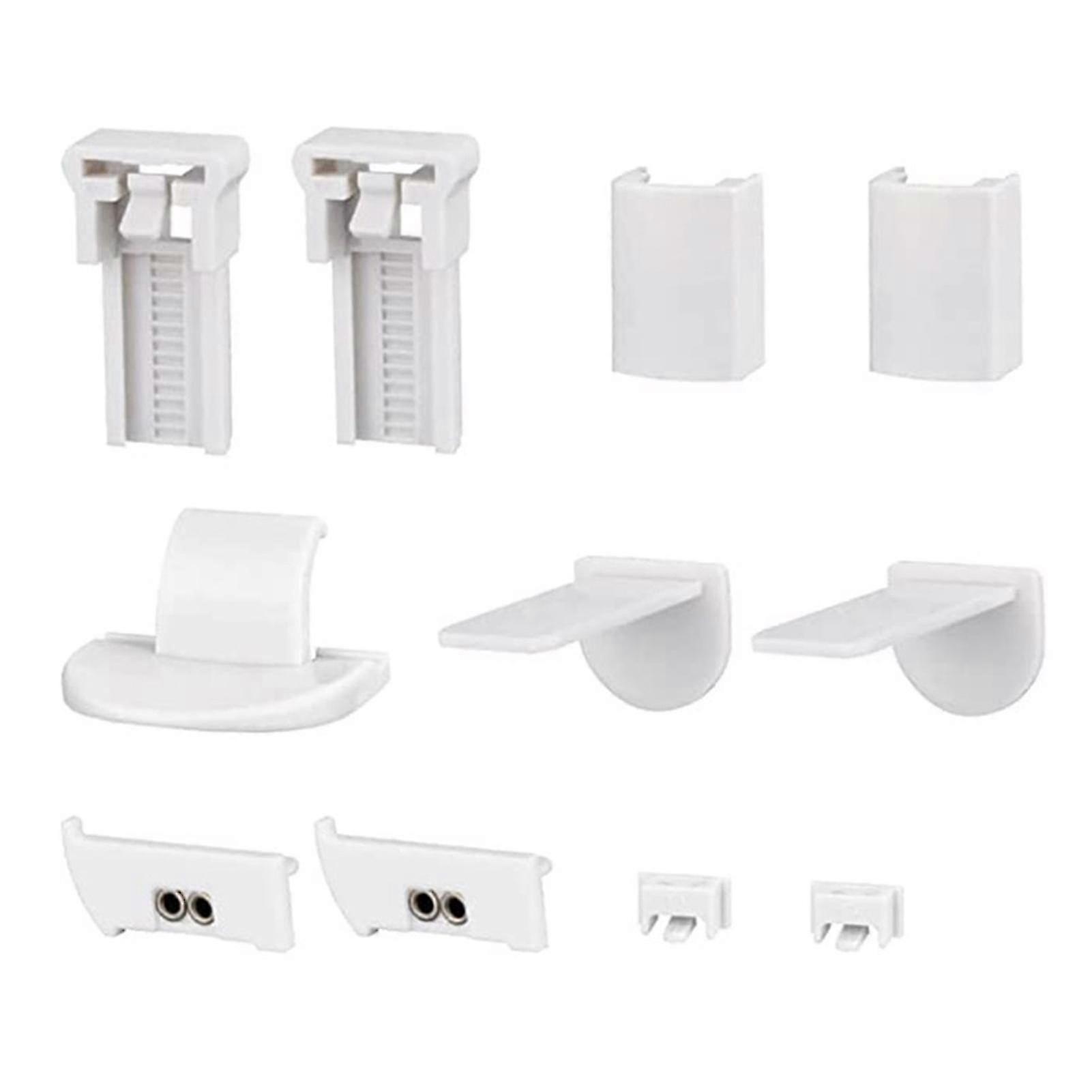 2 Sets 20mm Pleated Blind Replacement Parts Set Clamp Support Attachment Pleated Clamp Support Accessories Clamp Support With Plug For Pleated Blinds