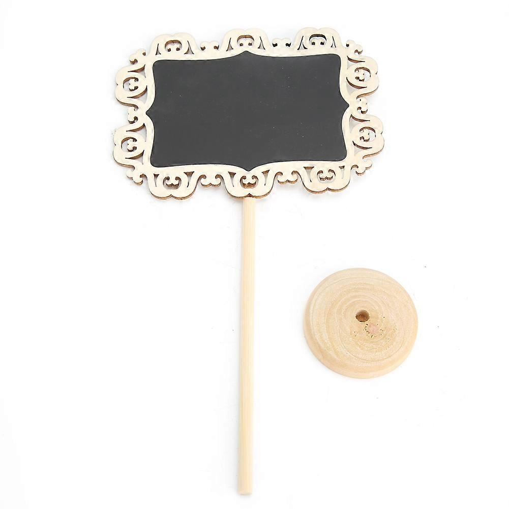 20 Sets Mini Blackboard Plant Label Message Board with Hollow out Edge Decoration