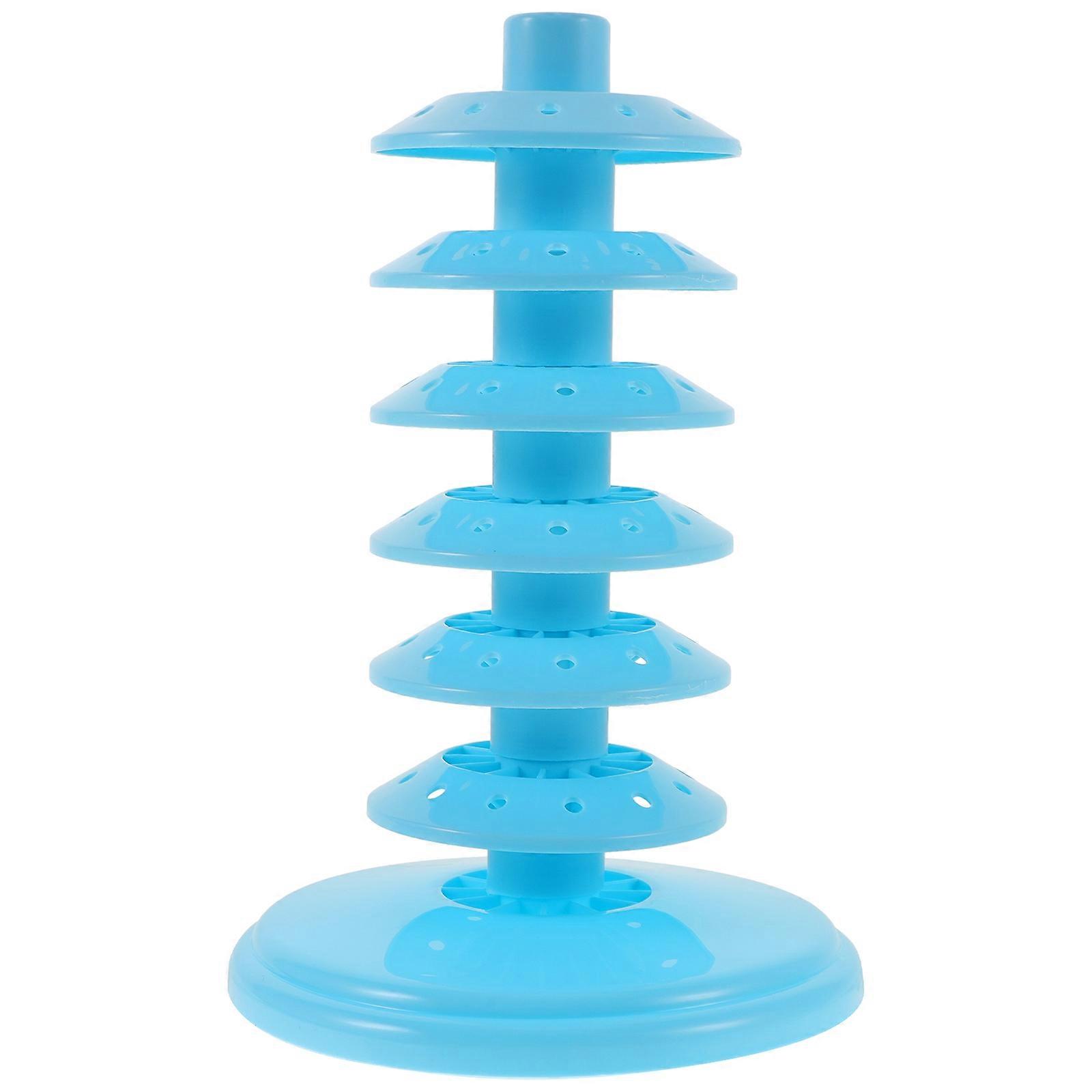 3Pcs Multi-Tier Lollipop Holder Stand for Cake Pops Blue Display