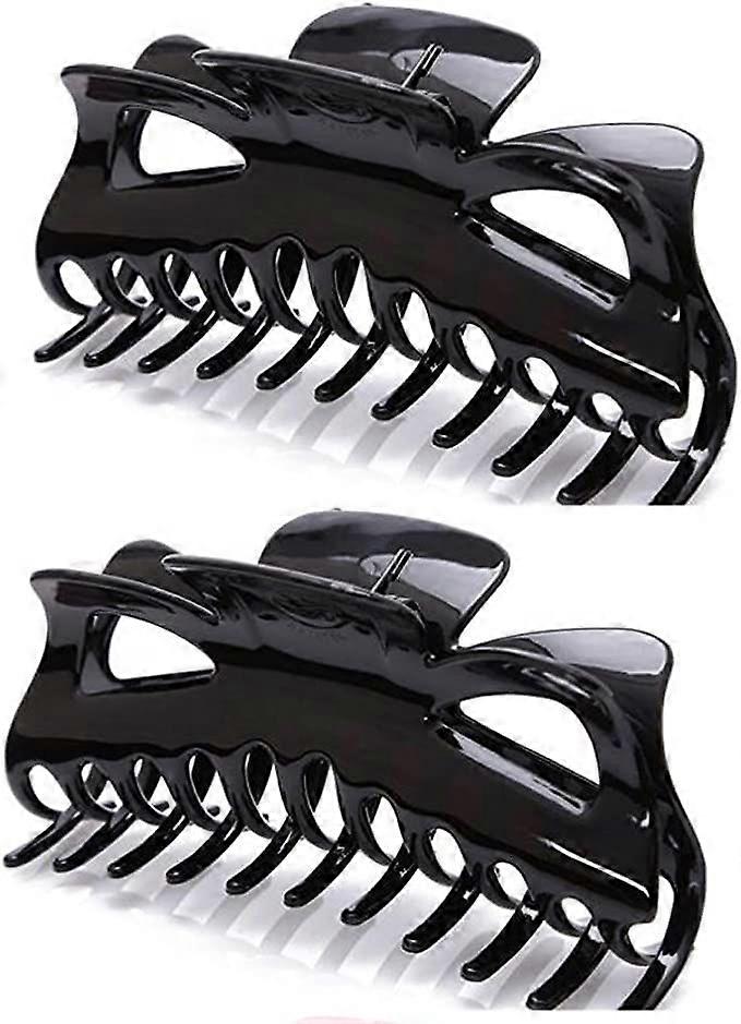 Dww-2 packs of 14cm wide plastic hair clips, banana clips, butterfly style hair clips, hair clips, accessories for thick hair for women