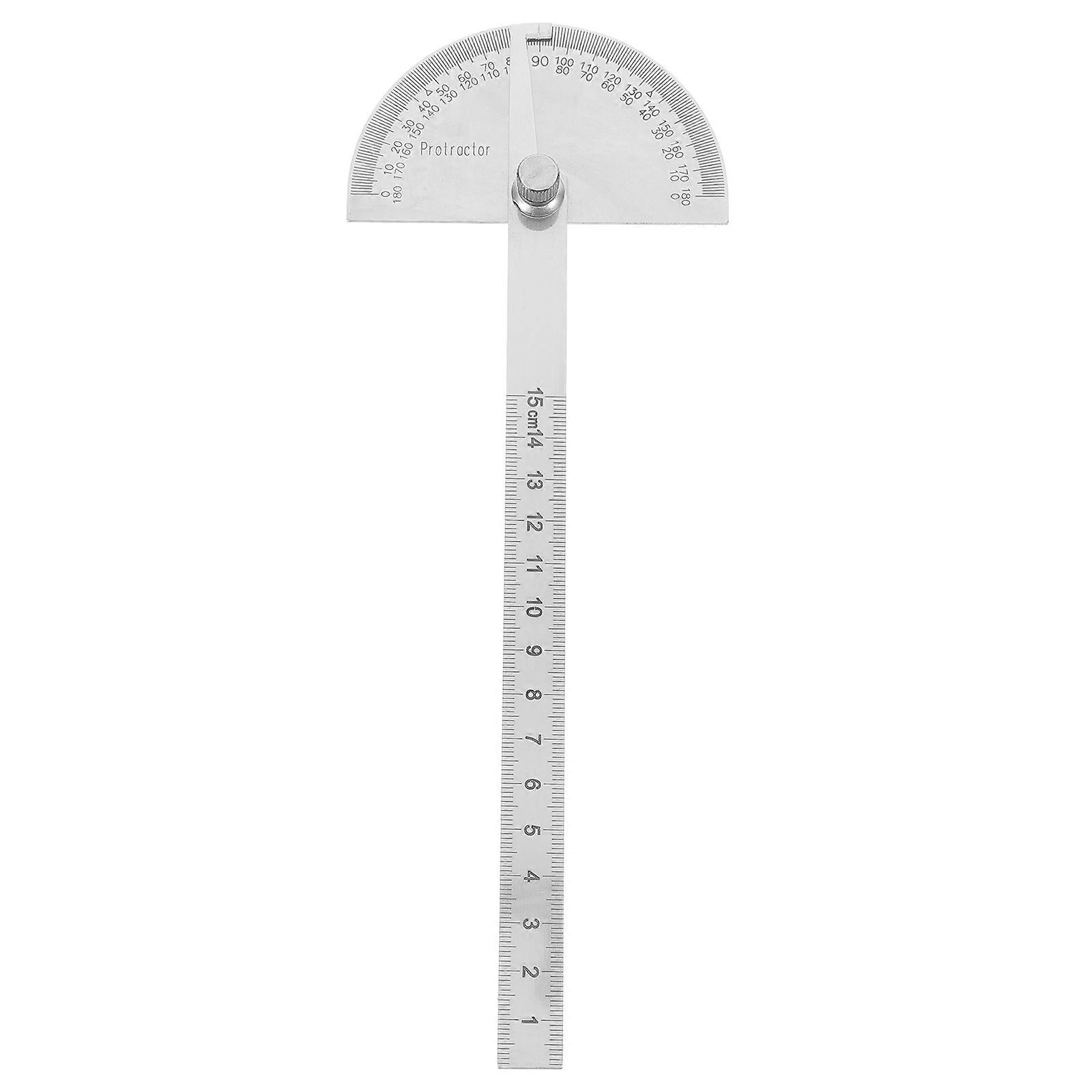 Machinist Protractor Angle Finder Semicircular Measuring Tool For Technical Drawing Artists Silver 150mm 1Set