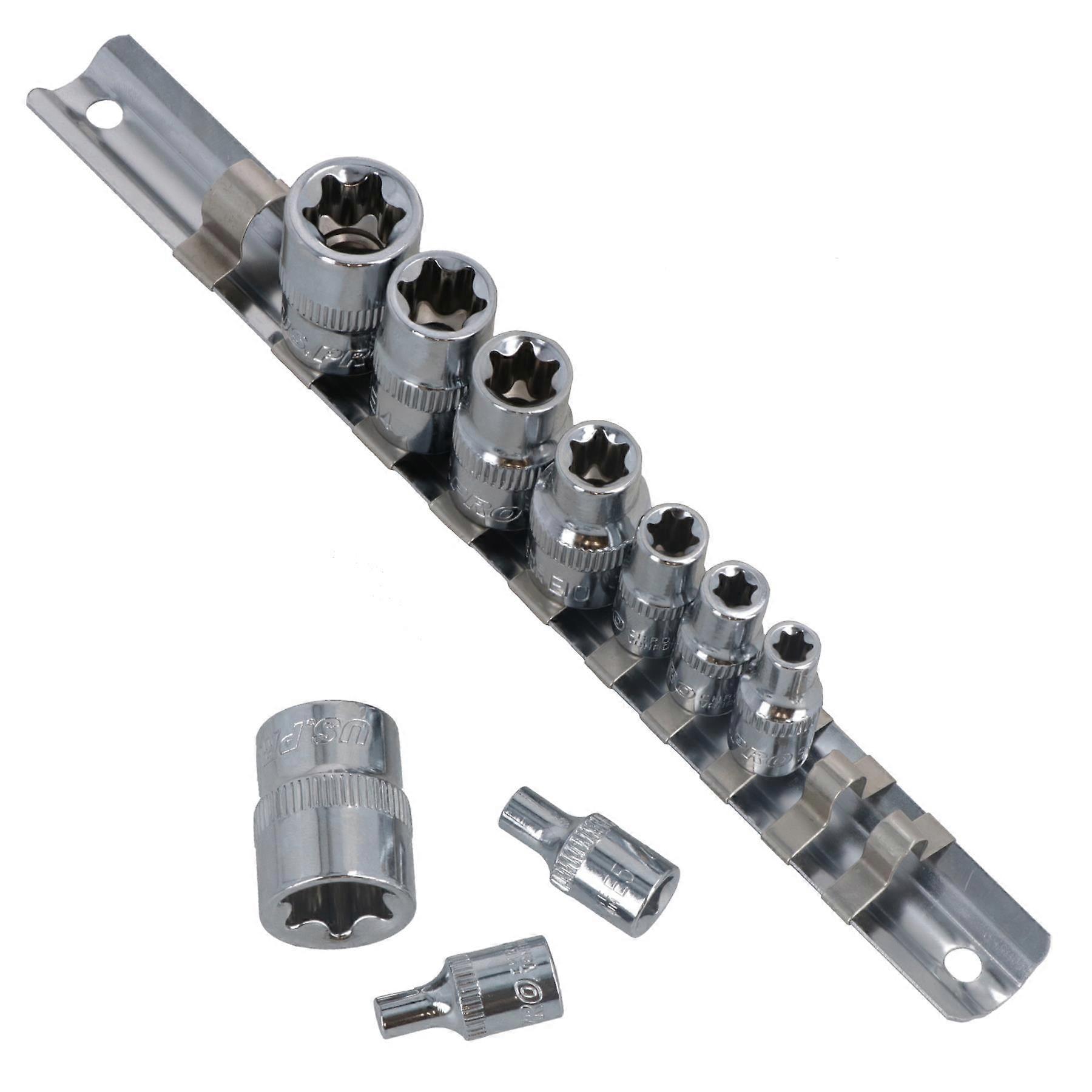 Torx / Star Female Sockets 10pc Set 1/4" and 3/8" Drive E Sockets E4 - E18