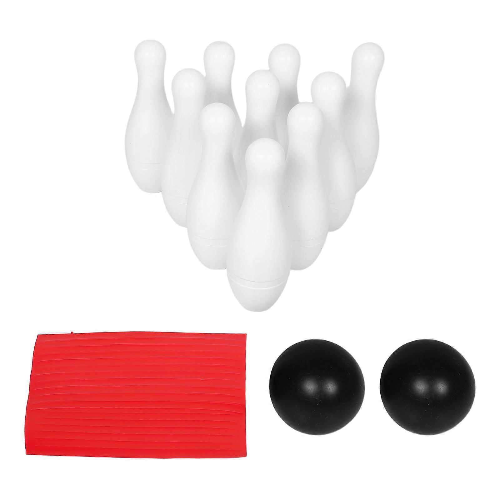 Kids Toy Bowling Set with 10 Pins and 2 Balls for Interactive Playtime