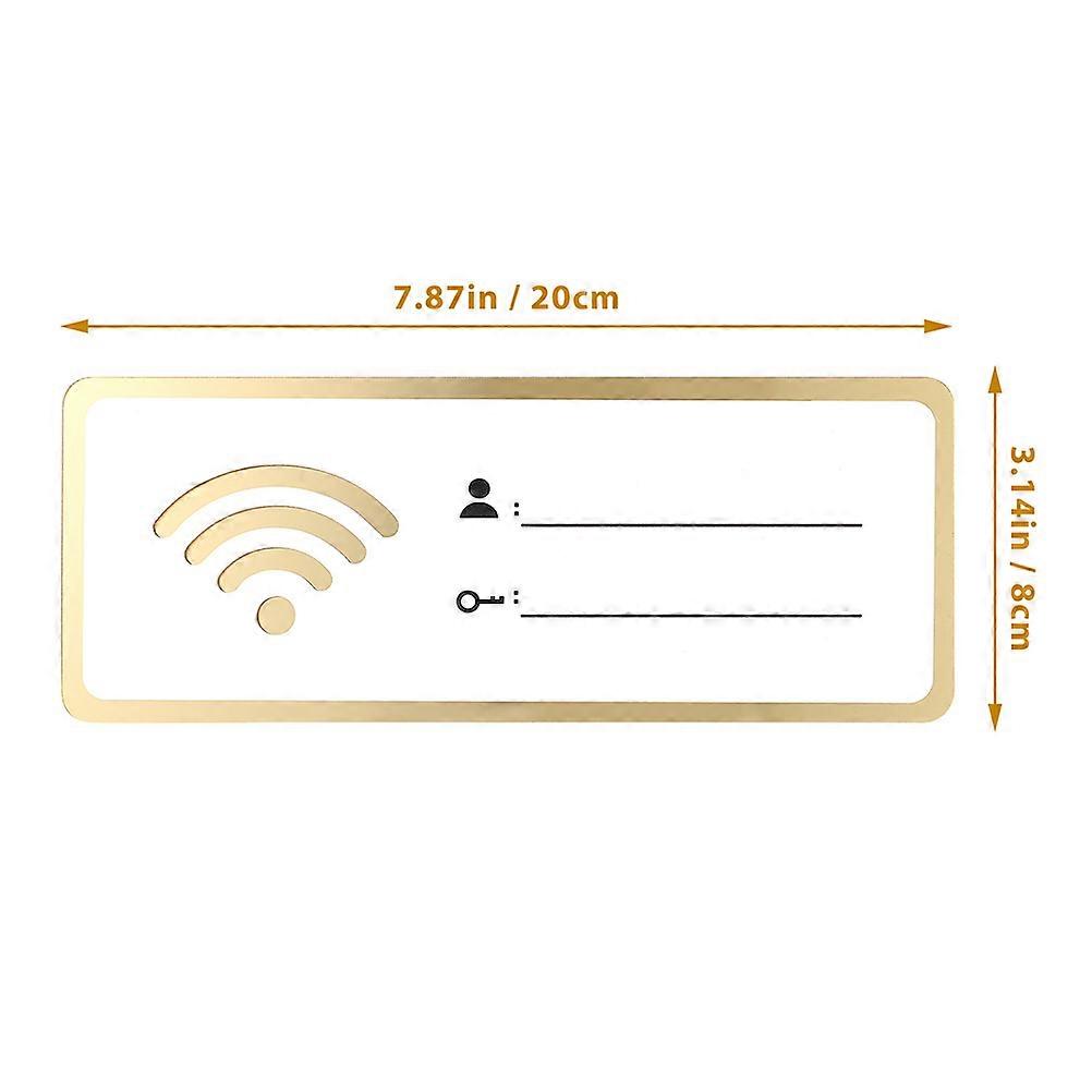 WiFi Password Sign Acrylic WiFi Sign for Hotel Use 3Pcs Set
