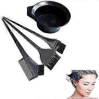 Salon hair colour bowl comb brushes set