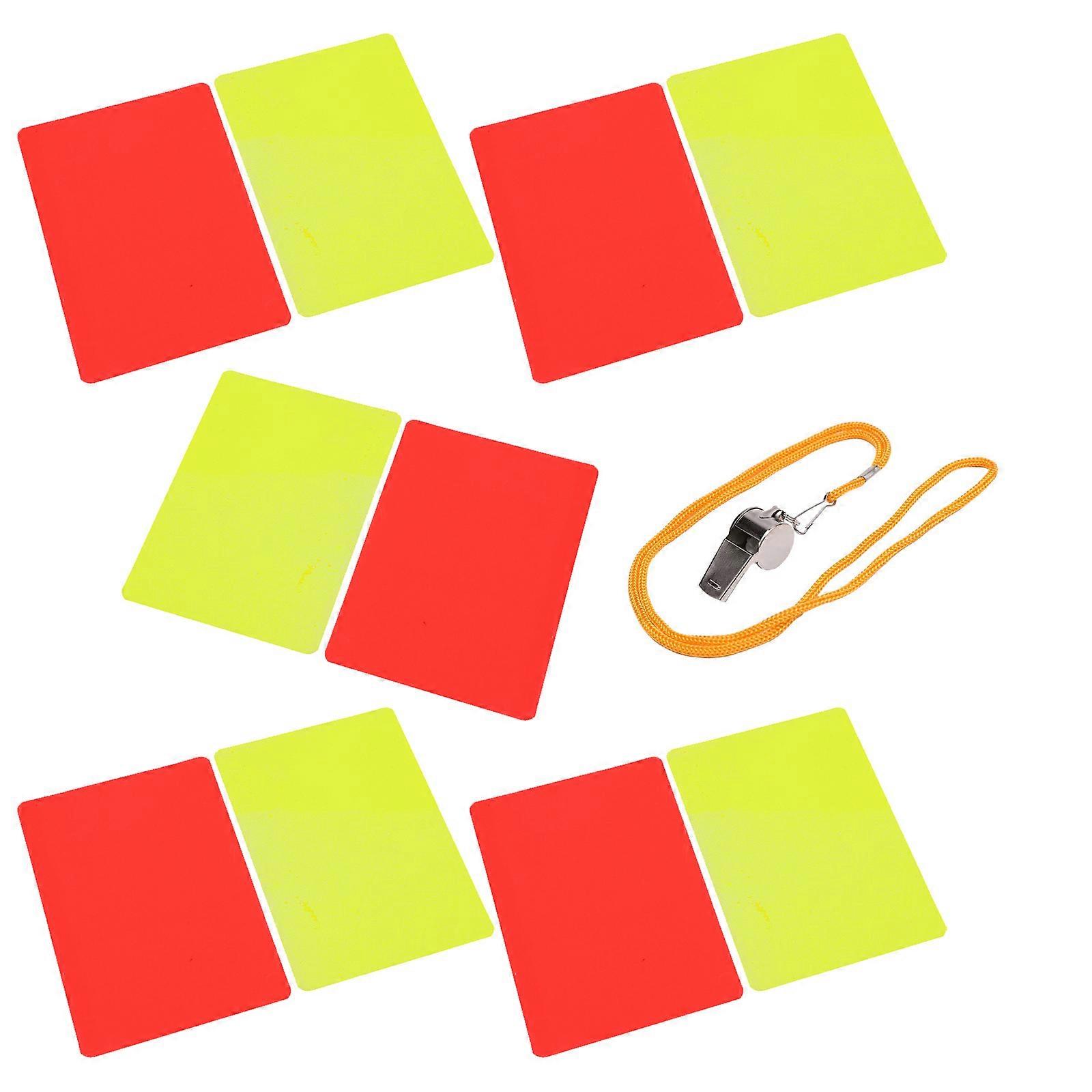 5set Soccer Referee Practice Cards Set Soccer Referee Penalty Cards For Team Discipline Enhancement During Game Multicolor