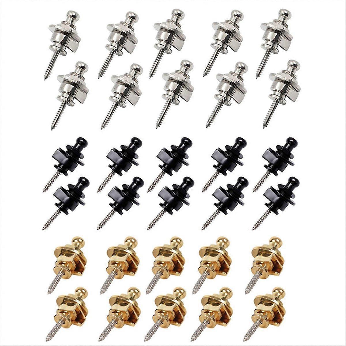 30PCS Guitar Strap Lock Buttons Quick Release Guitar Strap Buttons