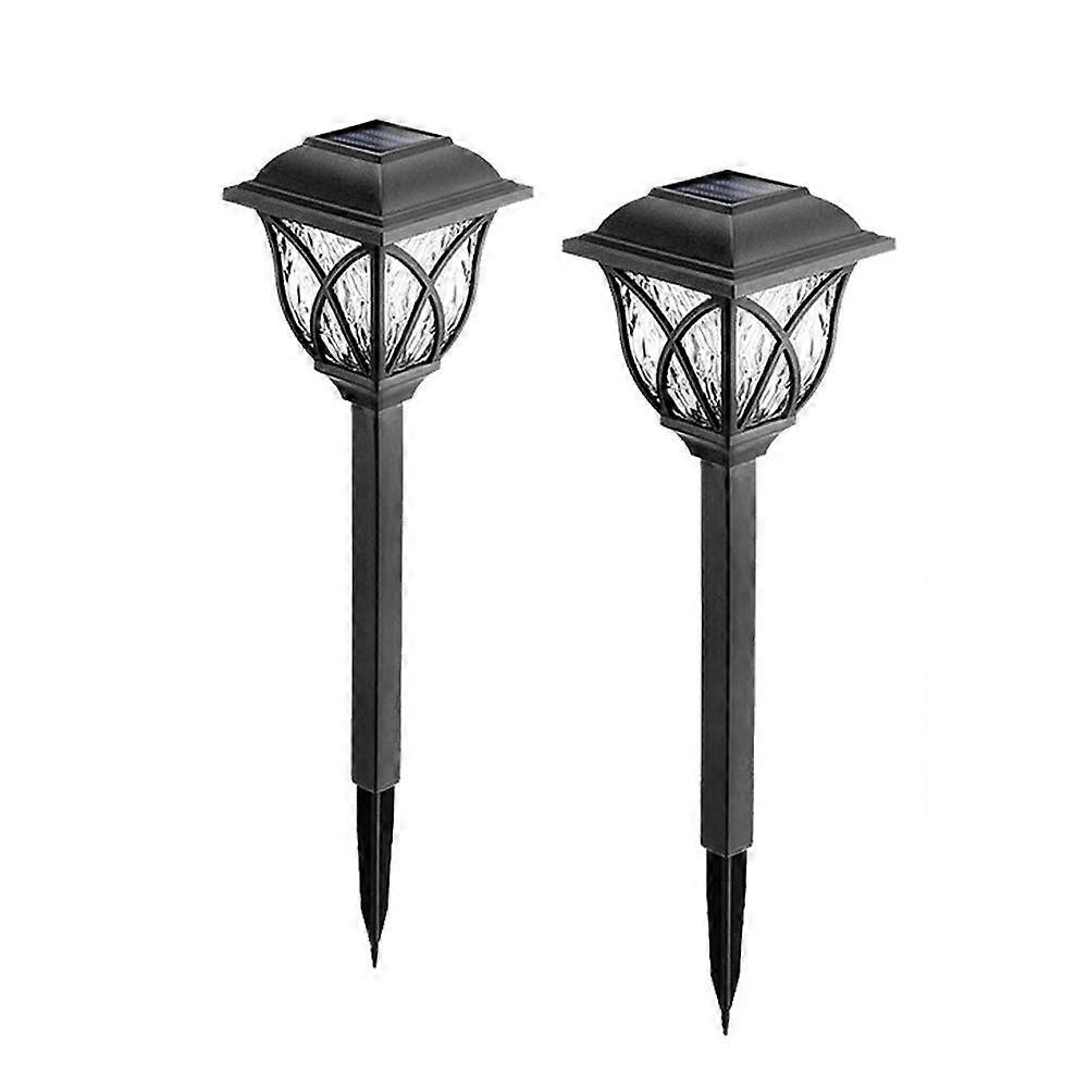 2 Pack Solar Pathway Lights IP65 Waterproof LED with Auto Dusk Sensor for Garden Yard Patio