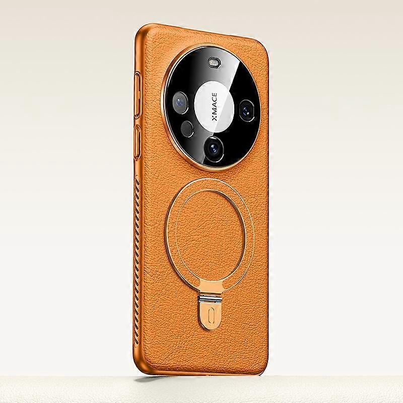 Electroplated PC Cooling Leather Holder MagSafe Phone Case