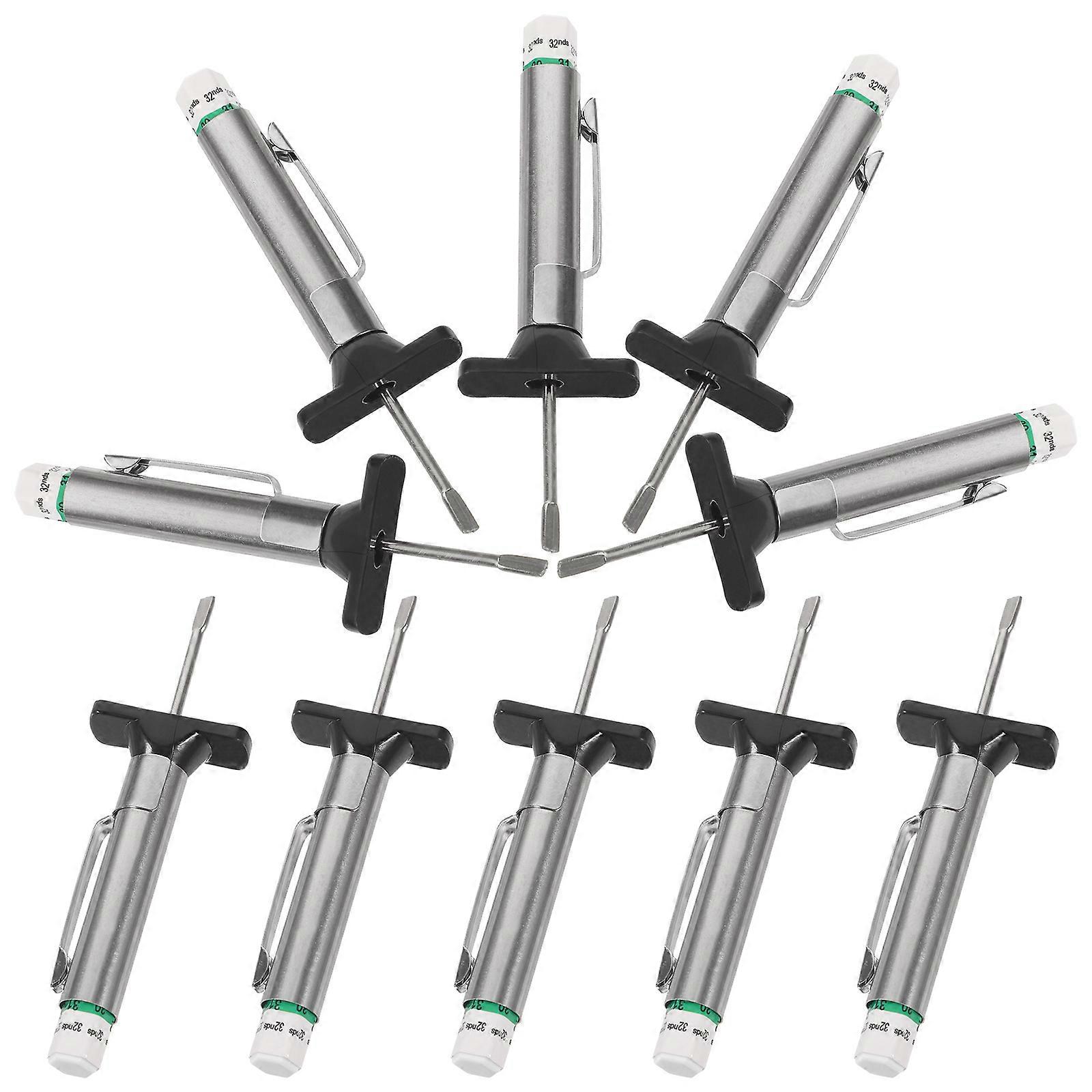10pcs Tire Tread Depth Gauge Tire Depth Rule 0-25mm Depth Gauge Tire Depth Gauge