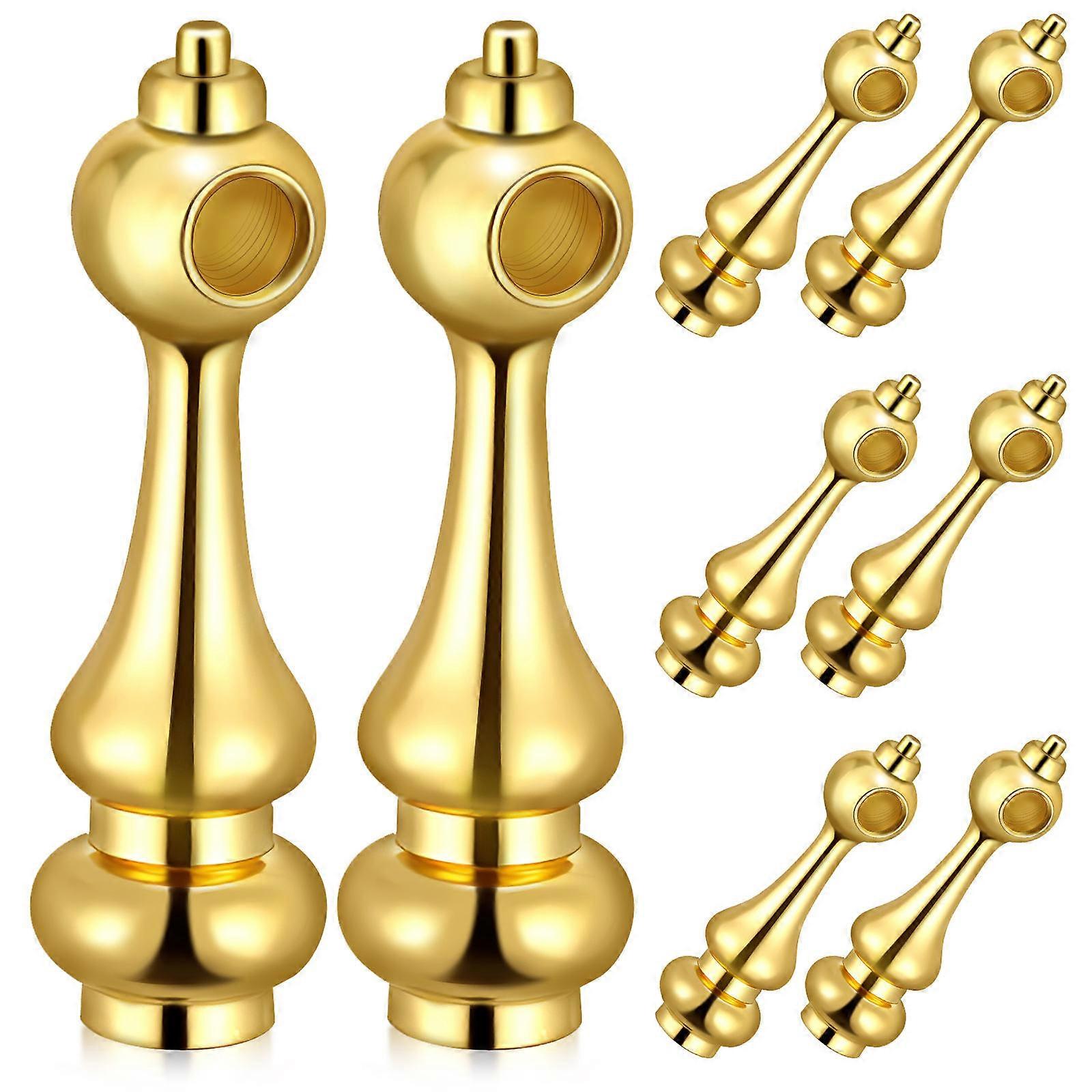 10Pcs Golden Zinc Alloy Railing Post Cap for Connecting Practical Furniture Hardware