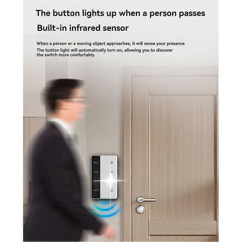 Matter WIFI DIY Name Switch 1 Gang Smart Touchscreen Switch US Type Work with Tuya Alexa Google Home Voice Control