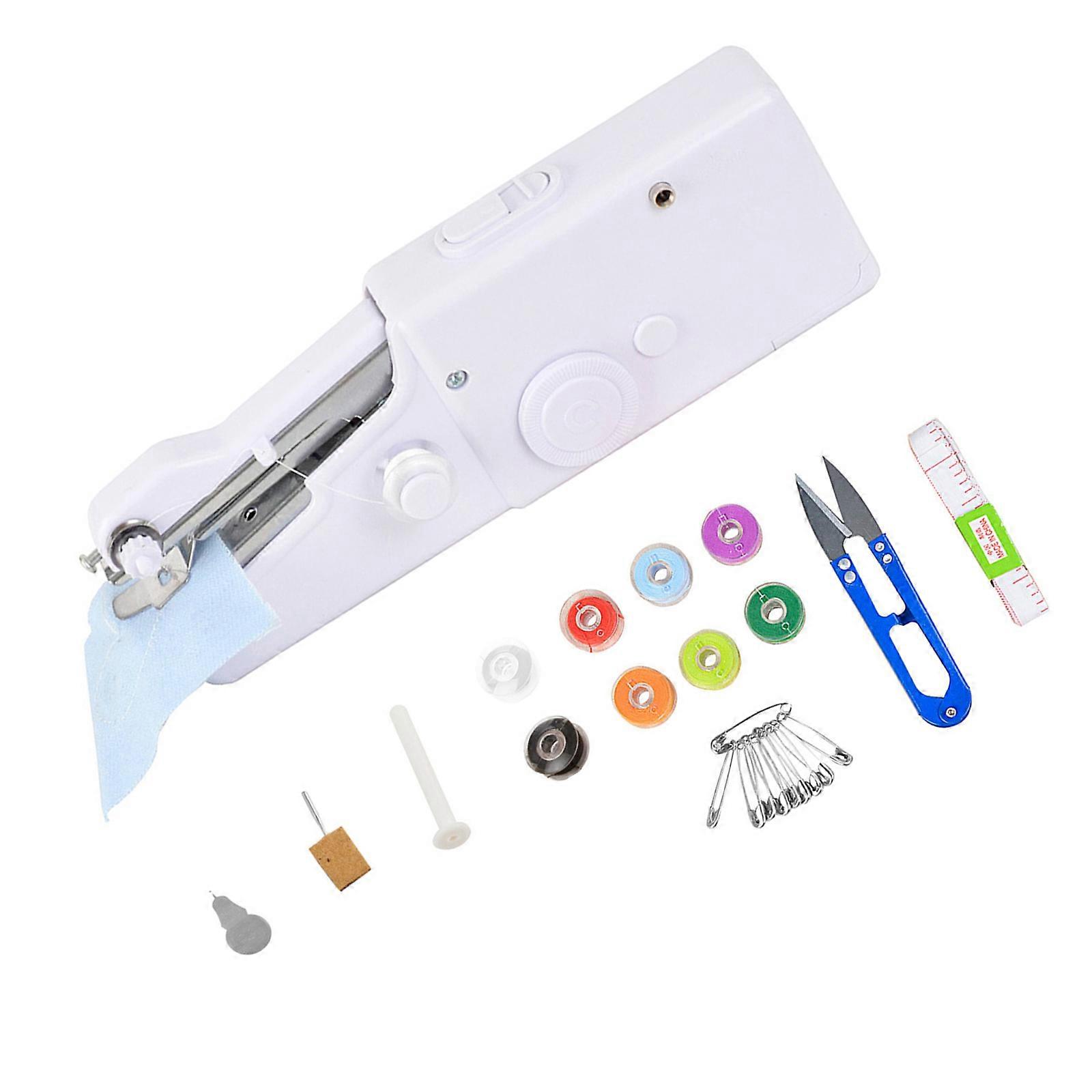 Portable Electric Handheld Sewing Machine Constructed From ABS For Home Projects And Quick Repairs Easy Control Multicolor
