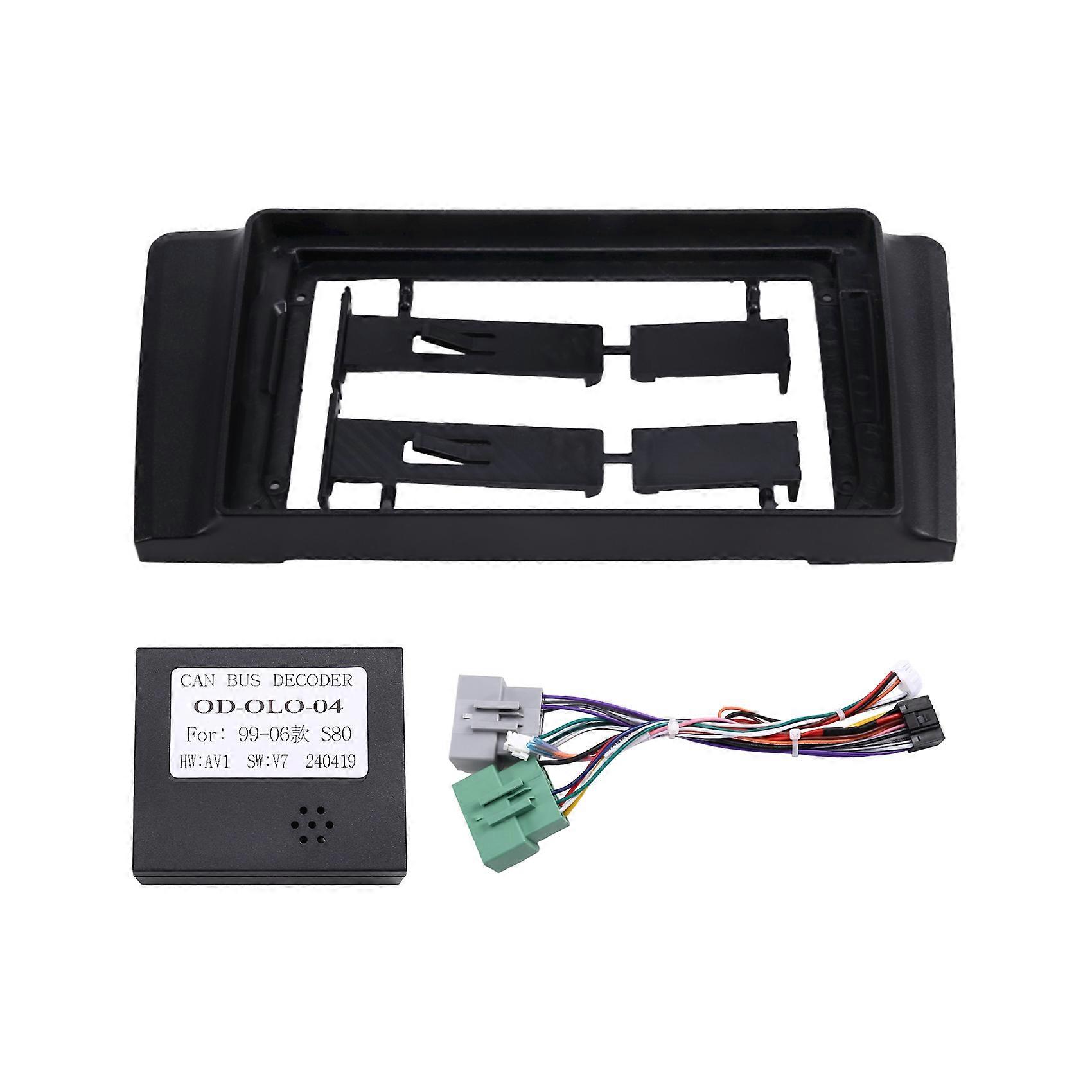 9 Inch Car Frame Fascia Adapter Android Radio Dash Fitting Panel Kit for Volvo XC70 V70 S60 2000-2004