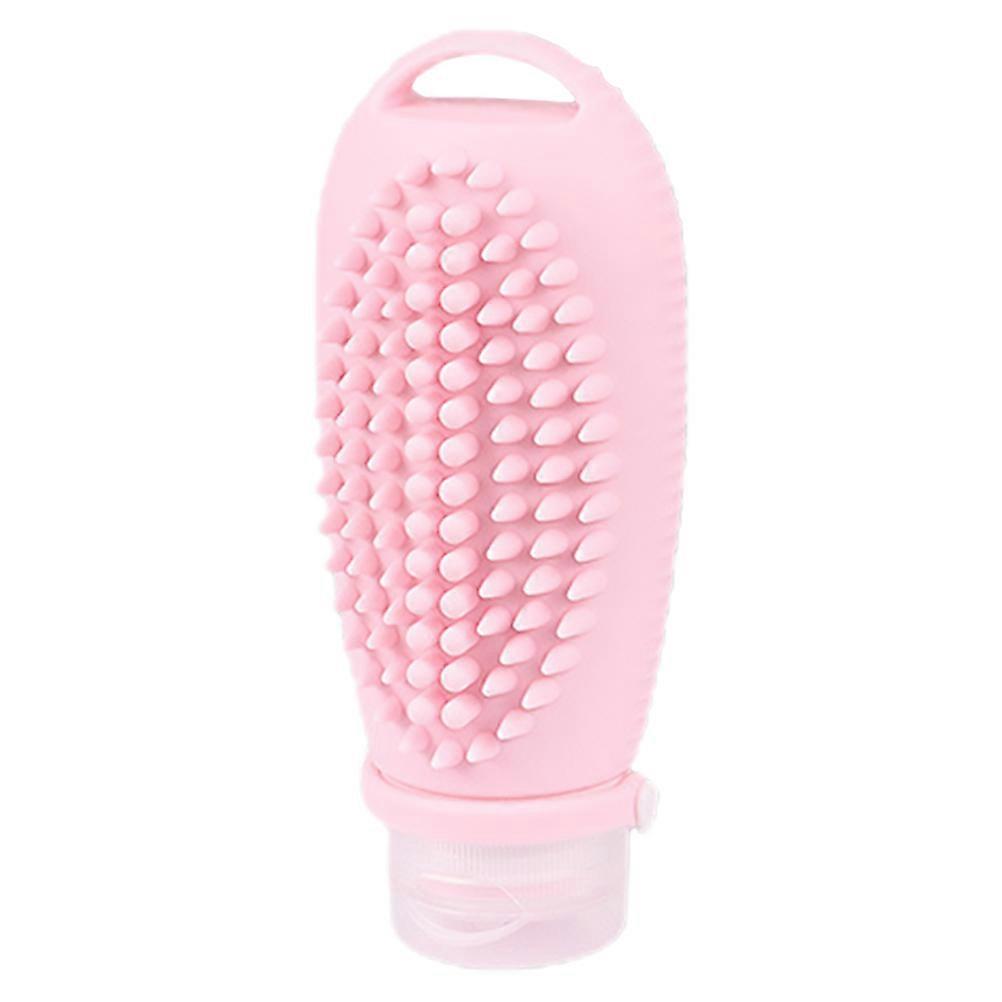 Refillable Squeeze Bottles for Shampoo and Conditioner in Pink Silicone Travel Size 100ml
