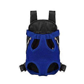 Double Shoulder Breathable Portable Travel Pet Dog Carrier Backpack Mesh Carrier Front Bag compatible with Small Dog Cats Outdoor
