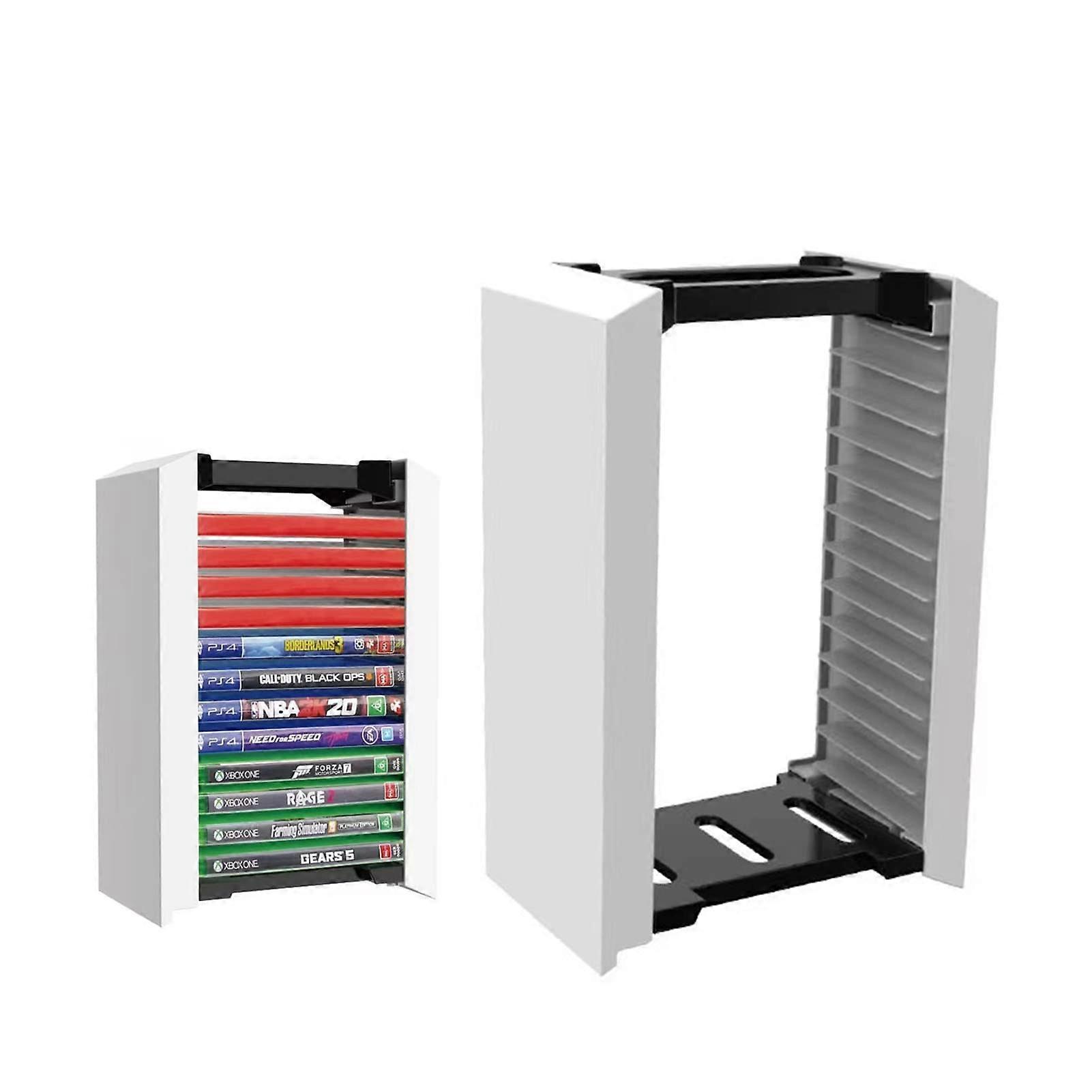 Game Storage Tower for 12 Discs, Universal Video Game Storage Stand Compatible with PS5 PS4 Xbox