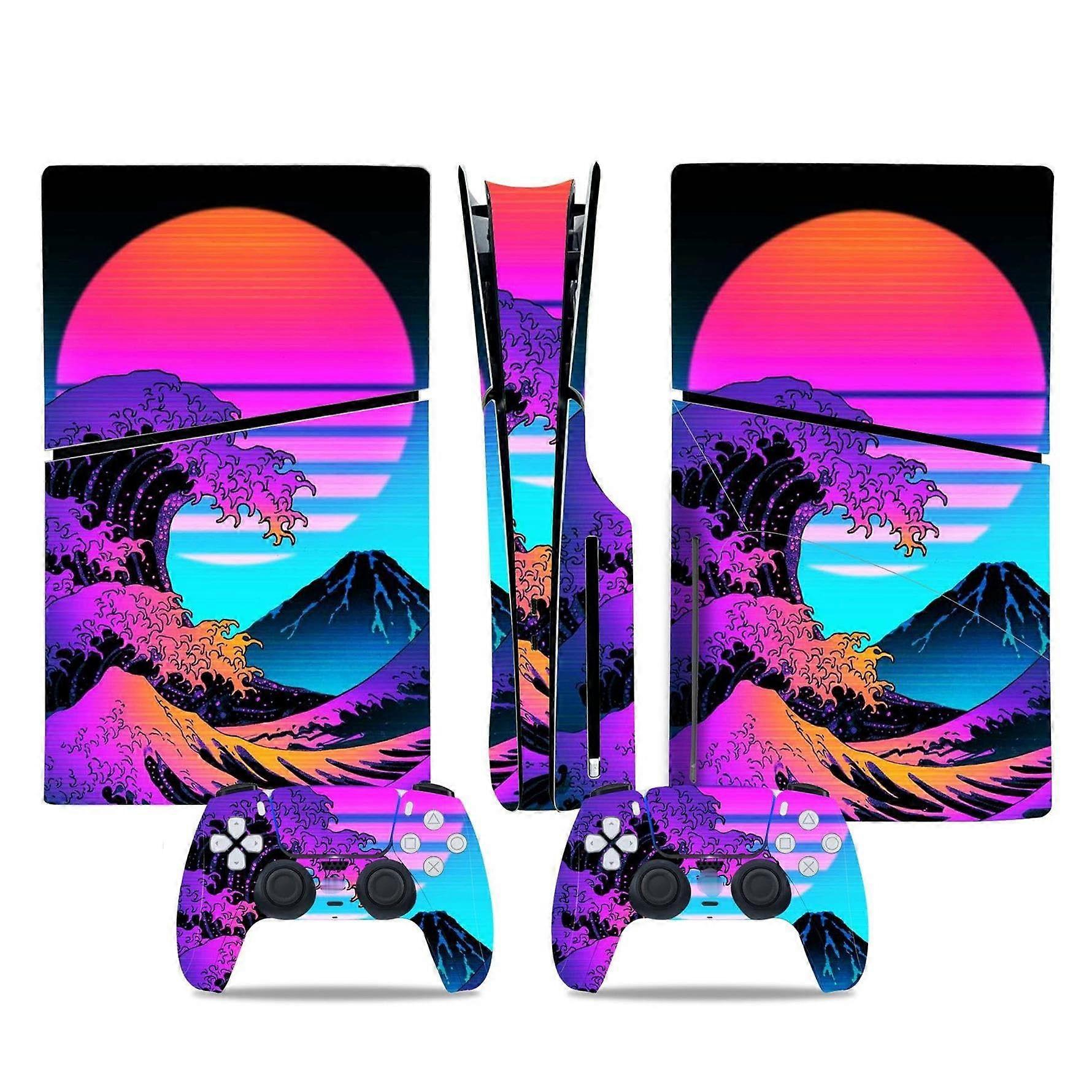 Console Remote Skin For PS5 Slim Disc And Digital Editions, Vinyl Skins For Console And Controller, Scratch Resistant