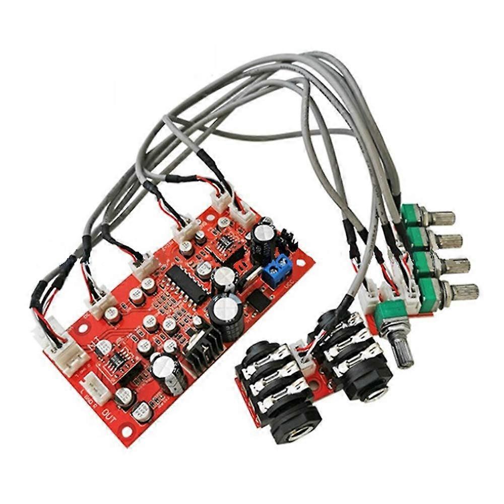 Digital Microphone Audio Amplifier Board DC 12V 24V Karaoke Plate Reverb Preamplifier Op Amp