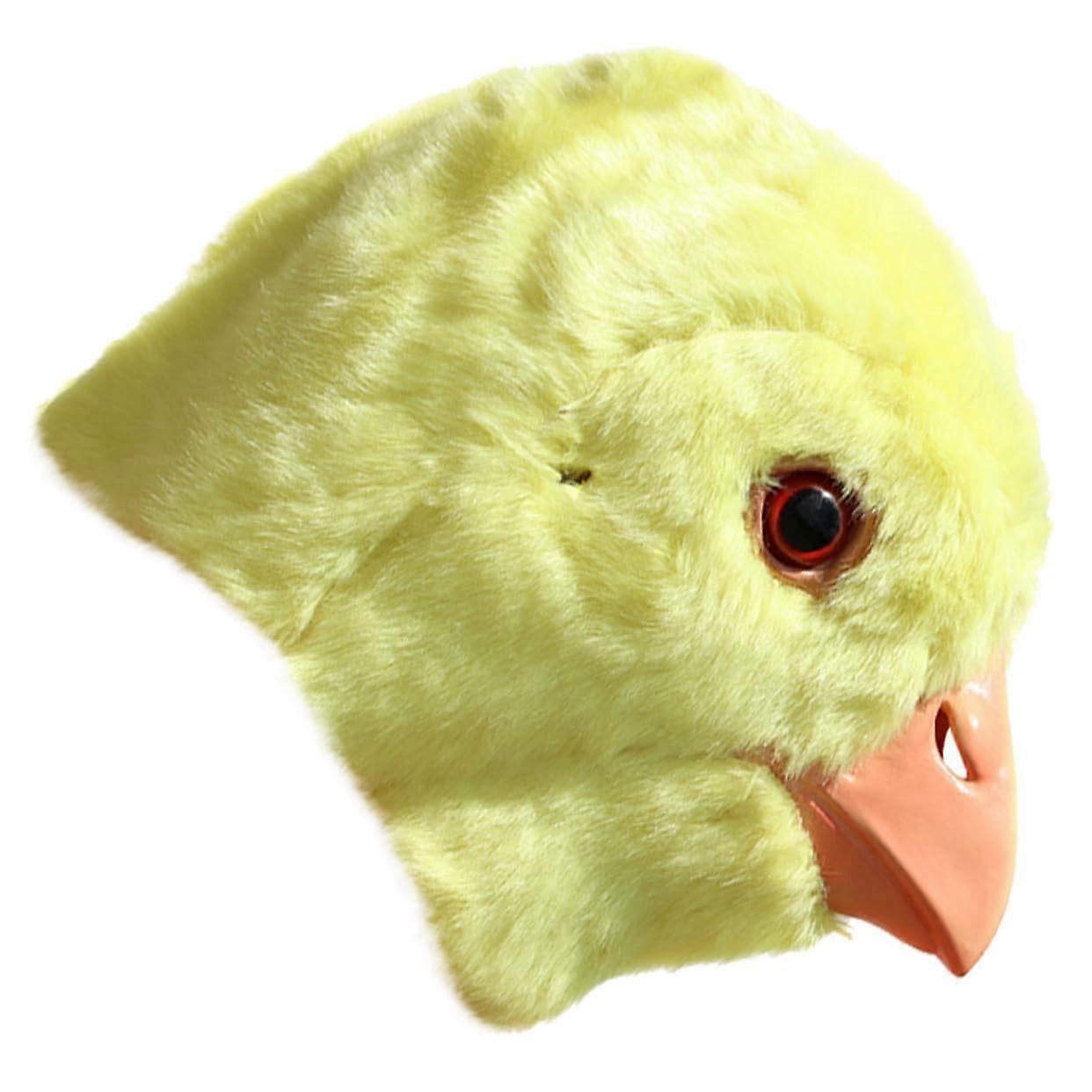 Chick Costume Hat with Bright Plush Design, Unisex Adjustable Fit for Party and Photo Prop