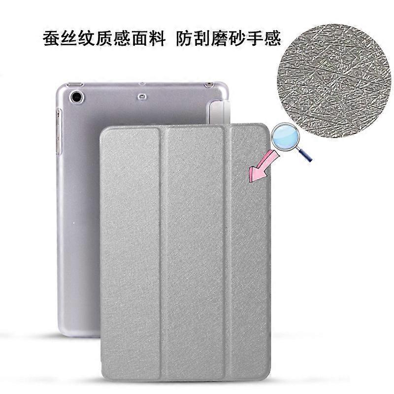Capa elegante em couro rígido prateado para iPad de 9,7 polegadas (2017/2018).