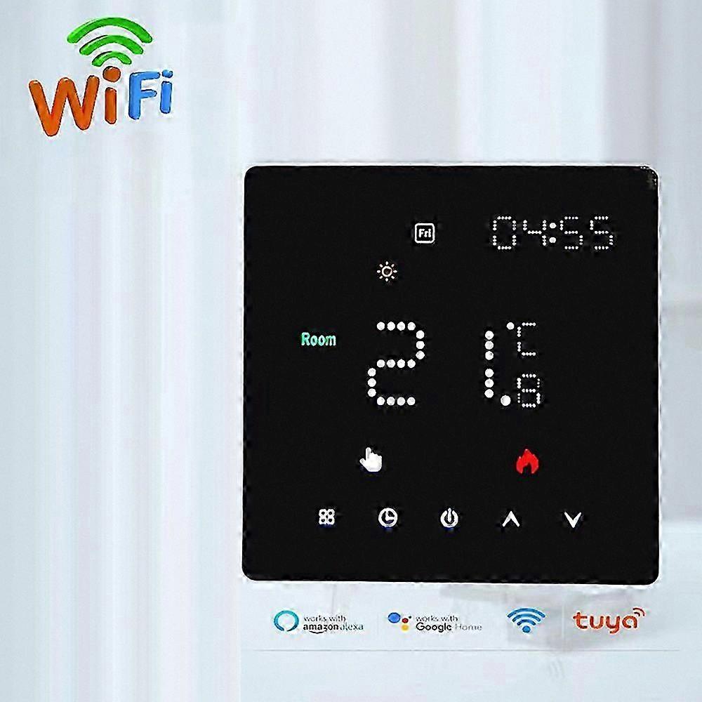Programmable Thermostat with Weekly Timer and Adjustable Brightness for Electric Floor Heating Systems