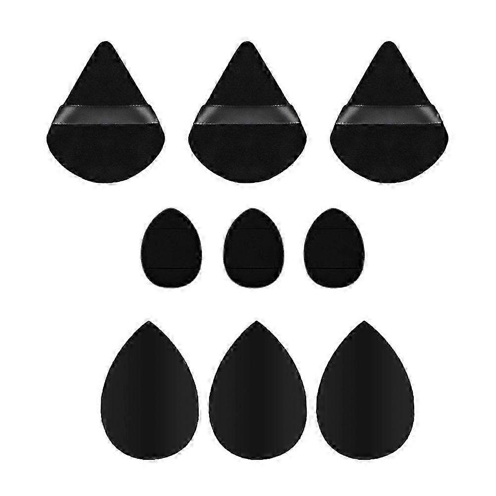 9pcs Makeup Sponges Set Reusable Dual Use Dry Wet Foundation Blending Beauty Blenders Soft Elastic For Flawless Application