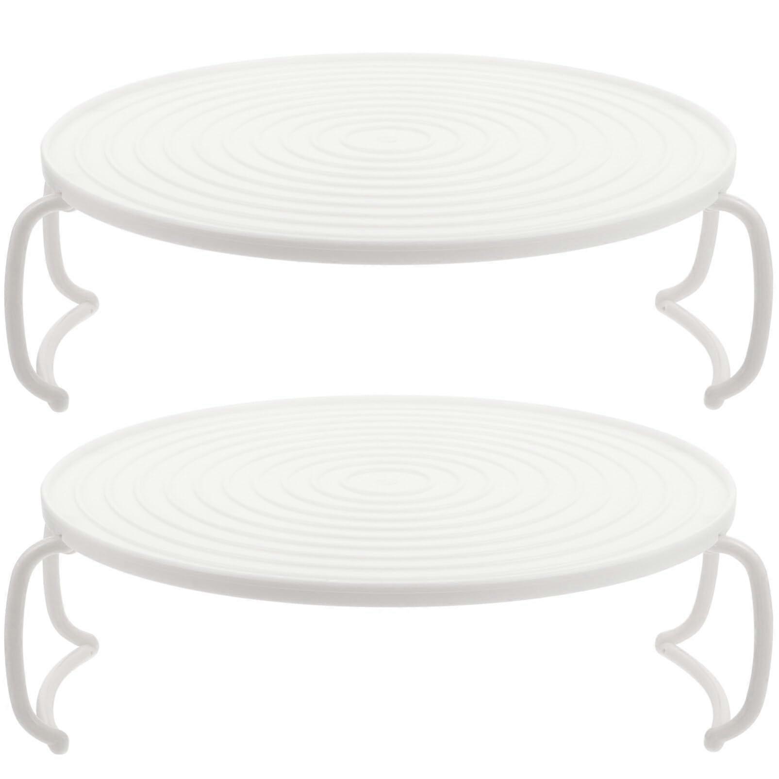 2pcs Microwave Oven Rack Set, 2 Tier Durable Metal Cooking Stand for MultiLevel Heating