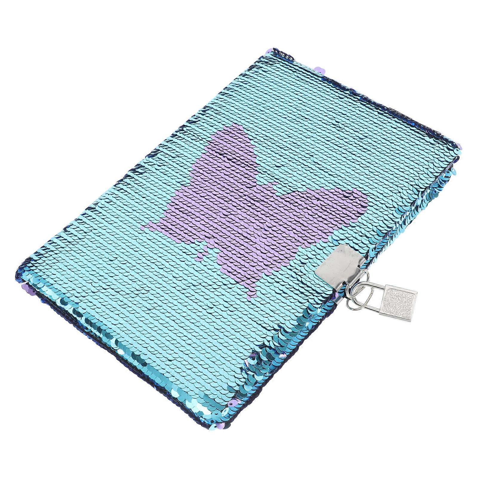 Colorful Sequin Flip Notebook for Kids Journal Diary with Lock