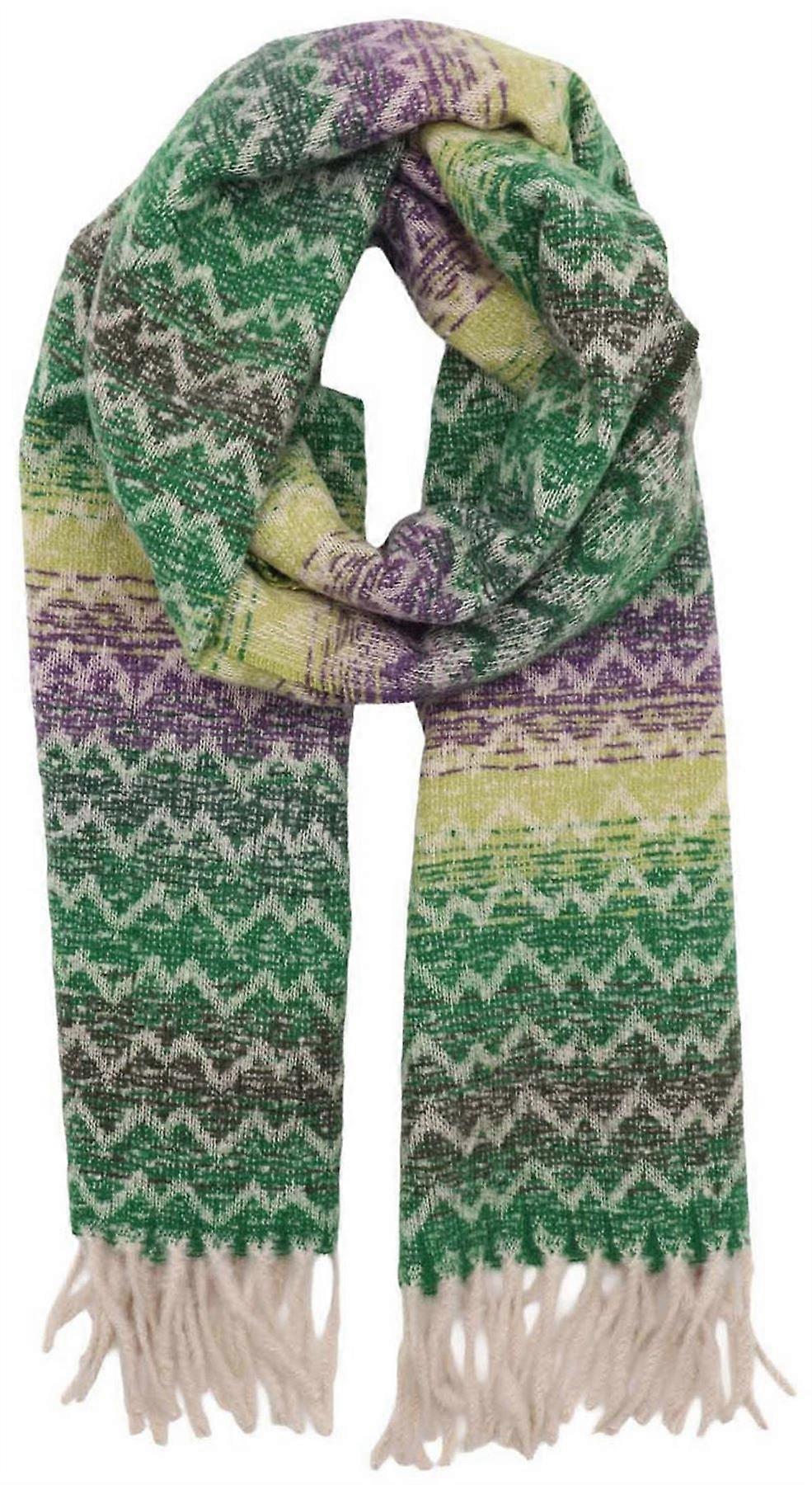 Zelly Wave Winter Weight Scarf - Green