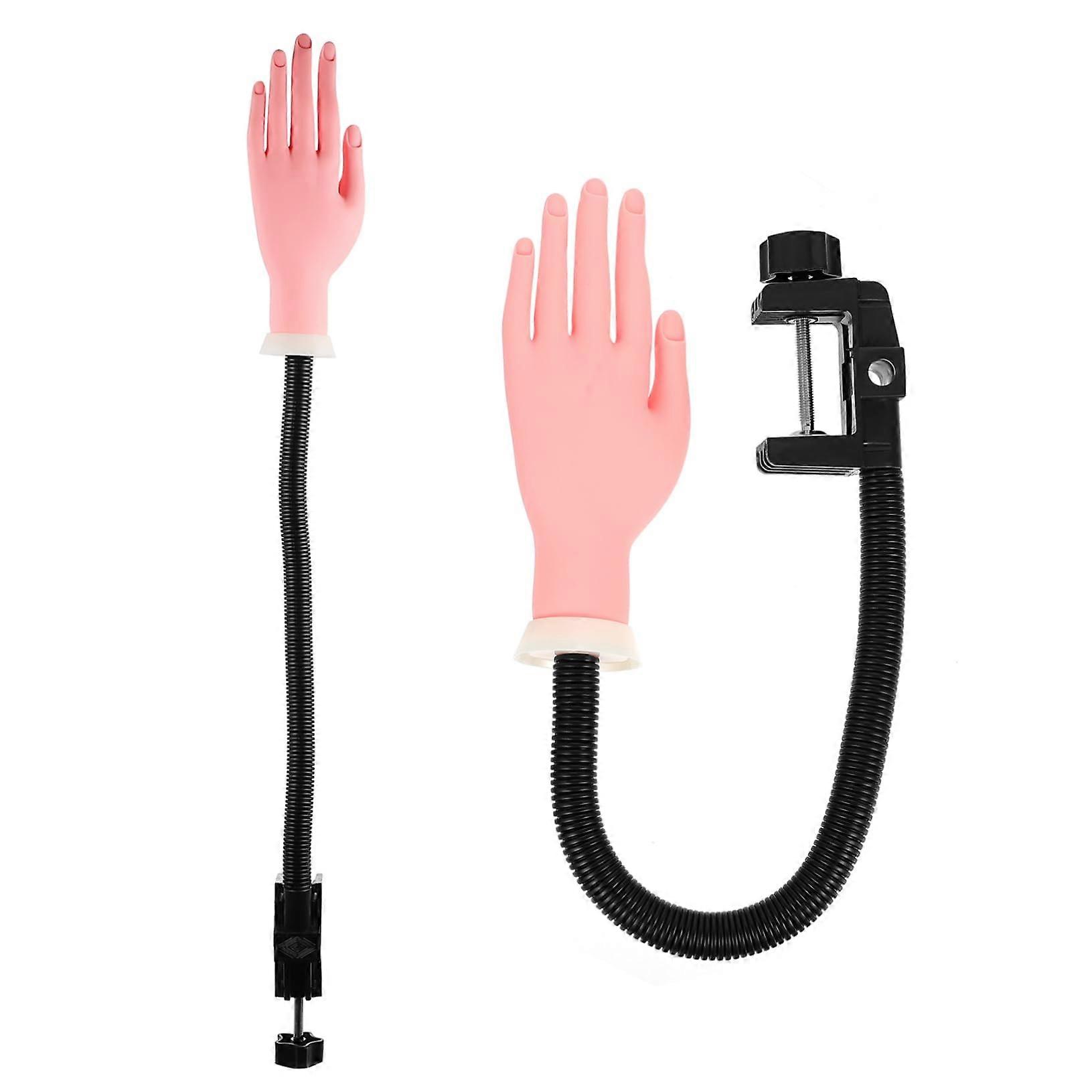 Nail Practice Hand with Realistic Simulation, Reusable Fake Hand for Nail Art Training