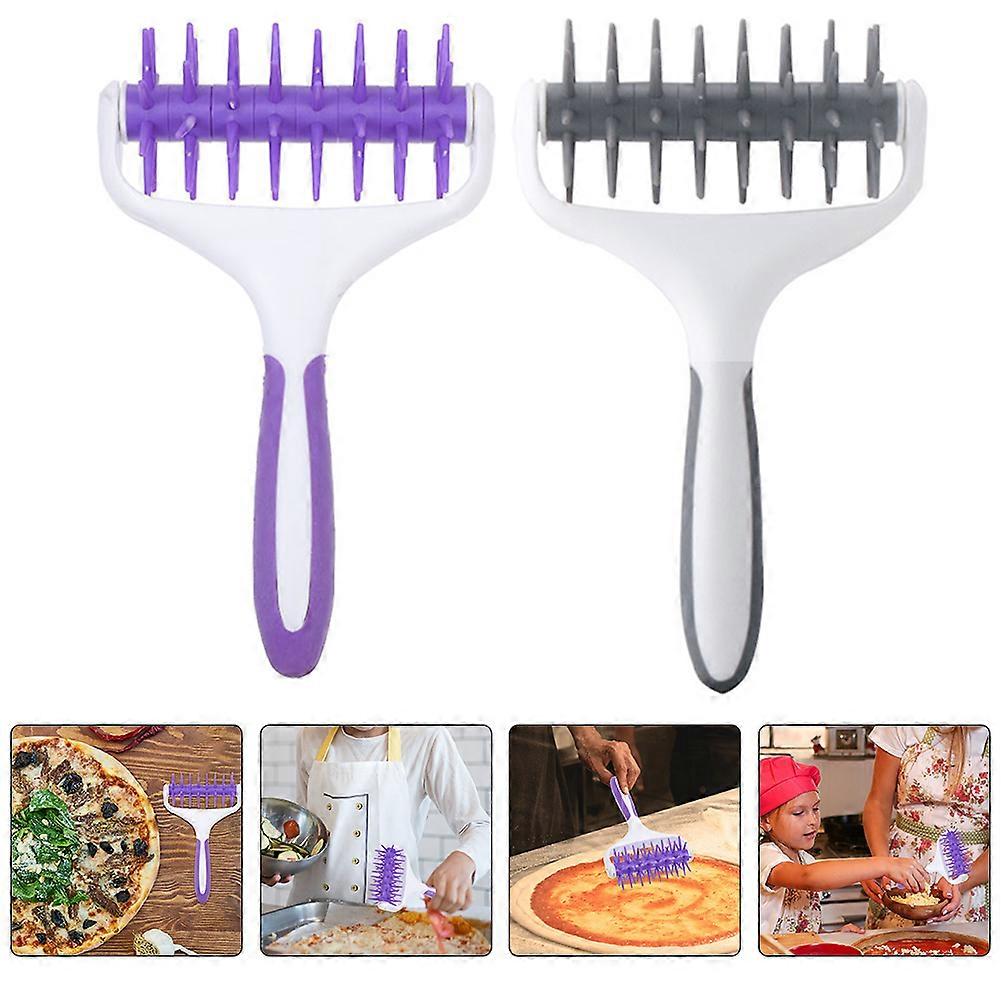 Bread Hole Puncher Dough Roller for Baking 2Pcs Pizza Making Tool