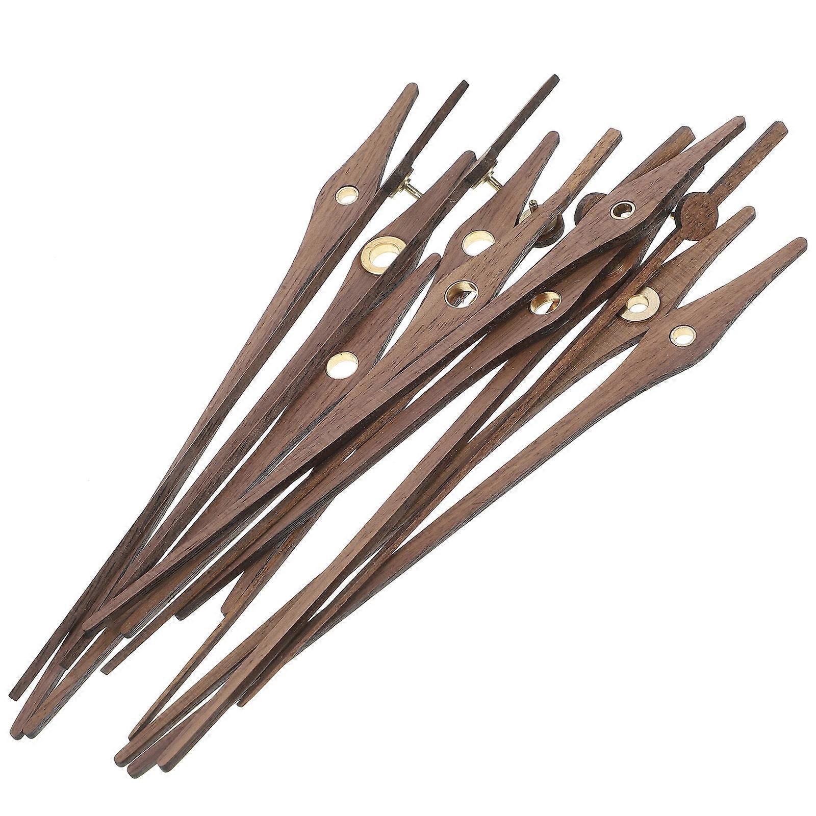 Clock Hands Wooden Clock Hands for Replacement 5Sets Dark Brown for DIY Use